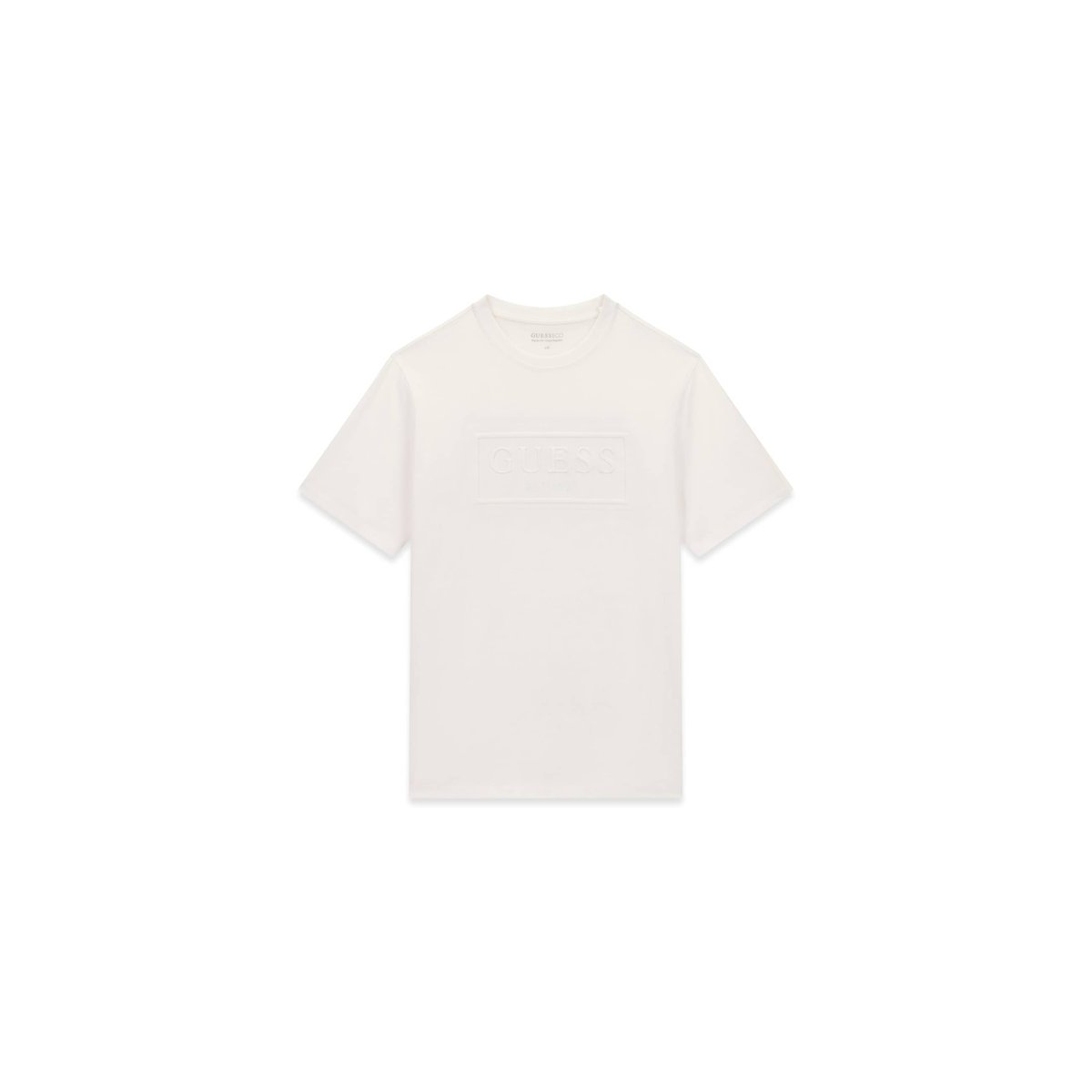 T-Shirt Avec Logo Brodé blanc, GUESS
