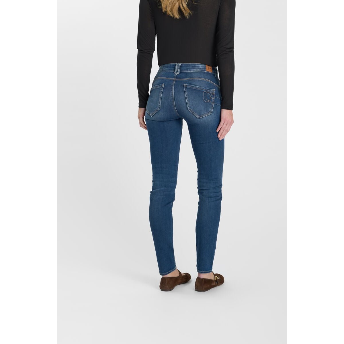 Jeans push-up slim taille haute PULP, longueur 34 blue, LE TEMPS DES CERISES