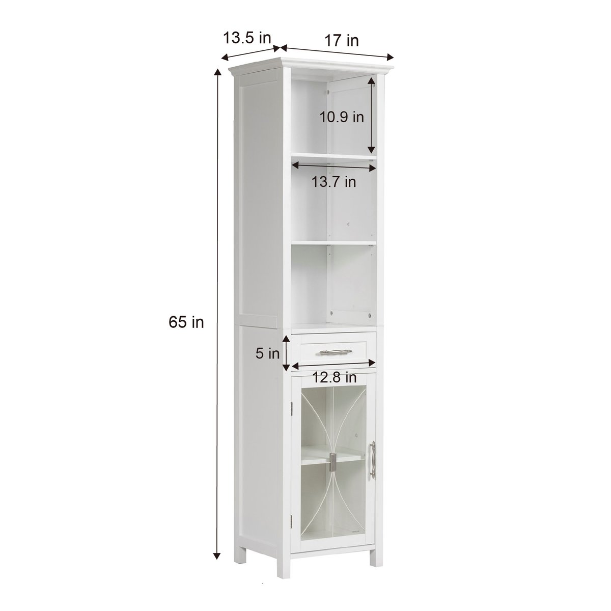 Armoire Toilette DELANEY blanc, TEAMSON HOME