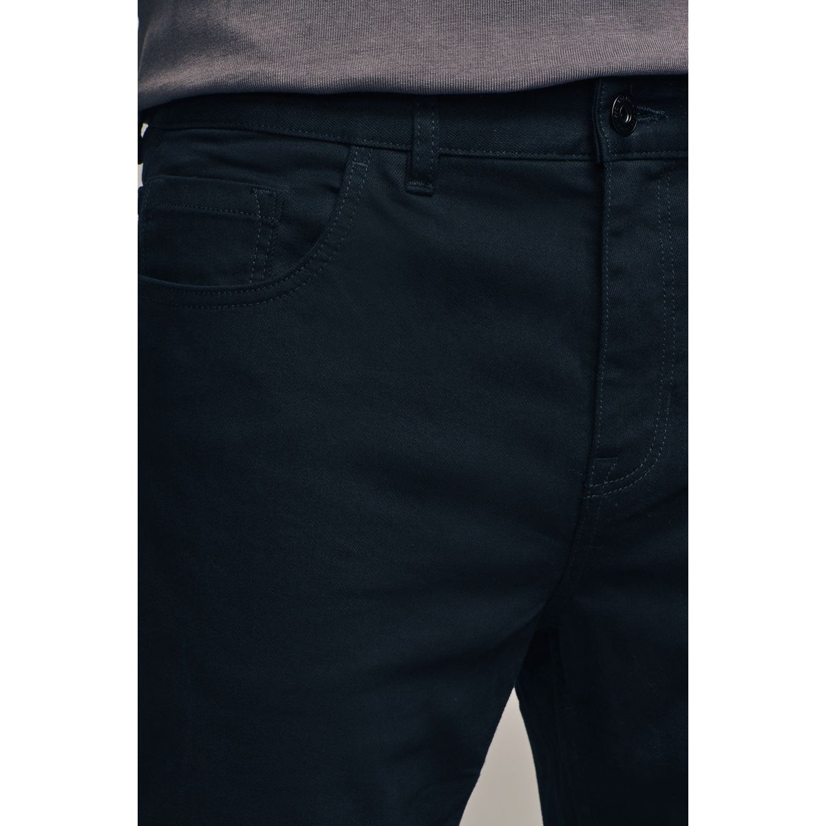 Jean stretch classique coupe fuselée noir uni, NEXT