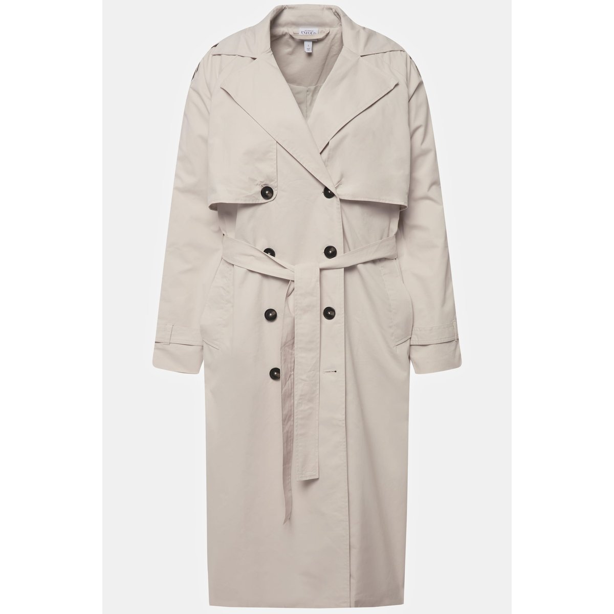 Trench-coat oversized avec col à revers et blanc pierre, STUDIO UNTOLD