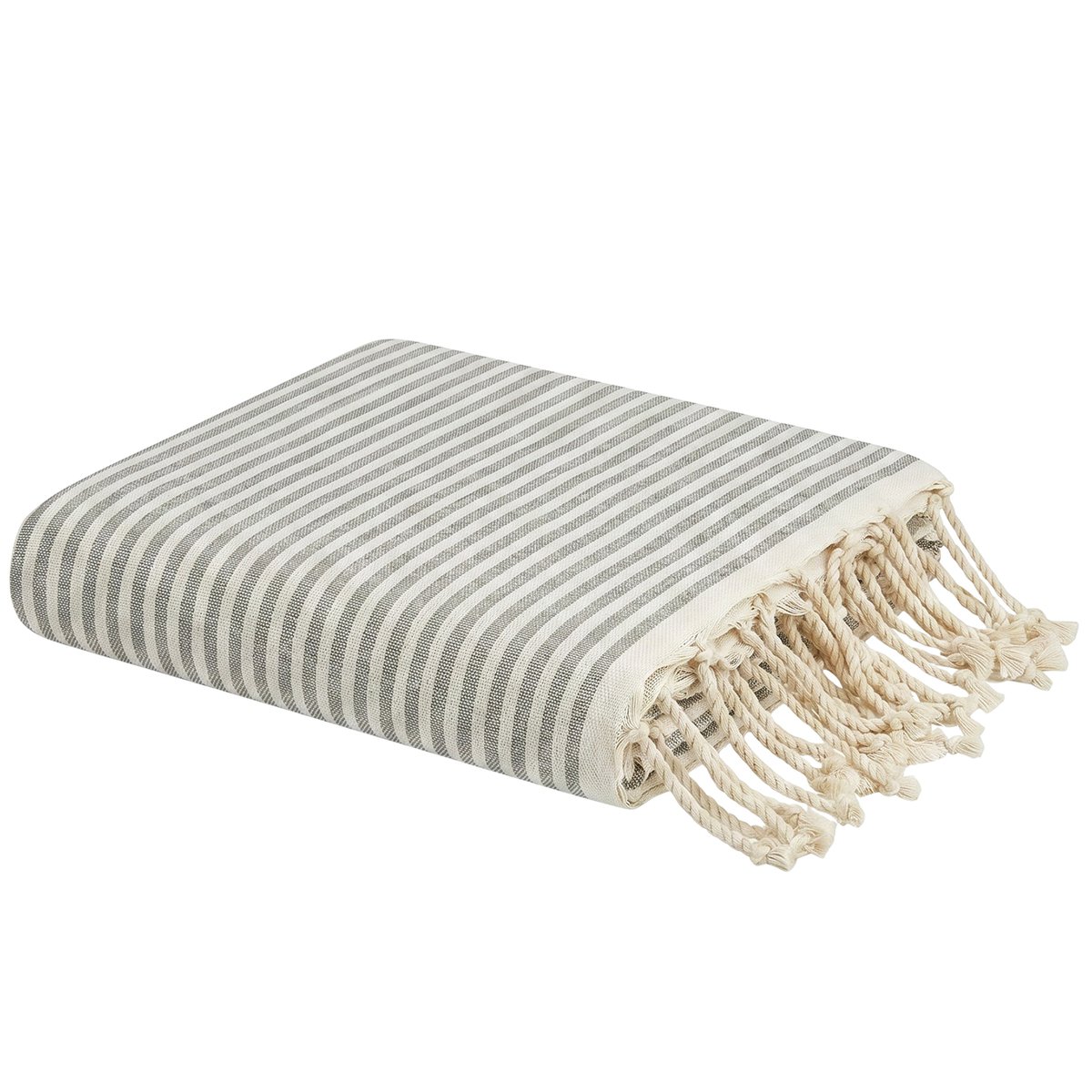 Fouta de plage en coton recyclé anti-sable 1mx2m Ikaria REVA COLLECTION gris, SEVIRA KIDS