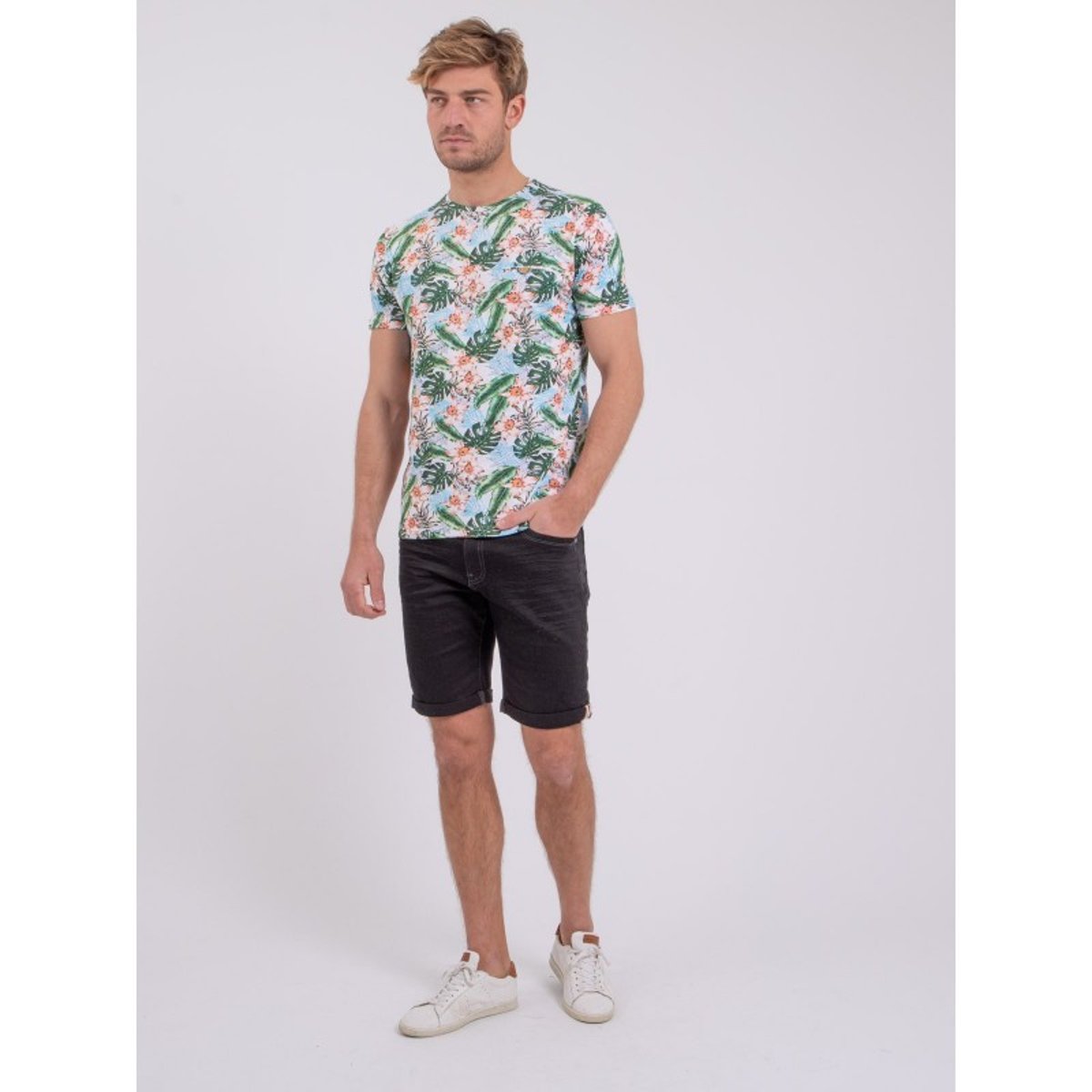 T-shirt Col Rond Pur Coton Nibolta blanc, RITCHIE