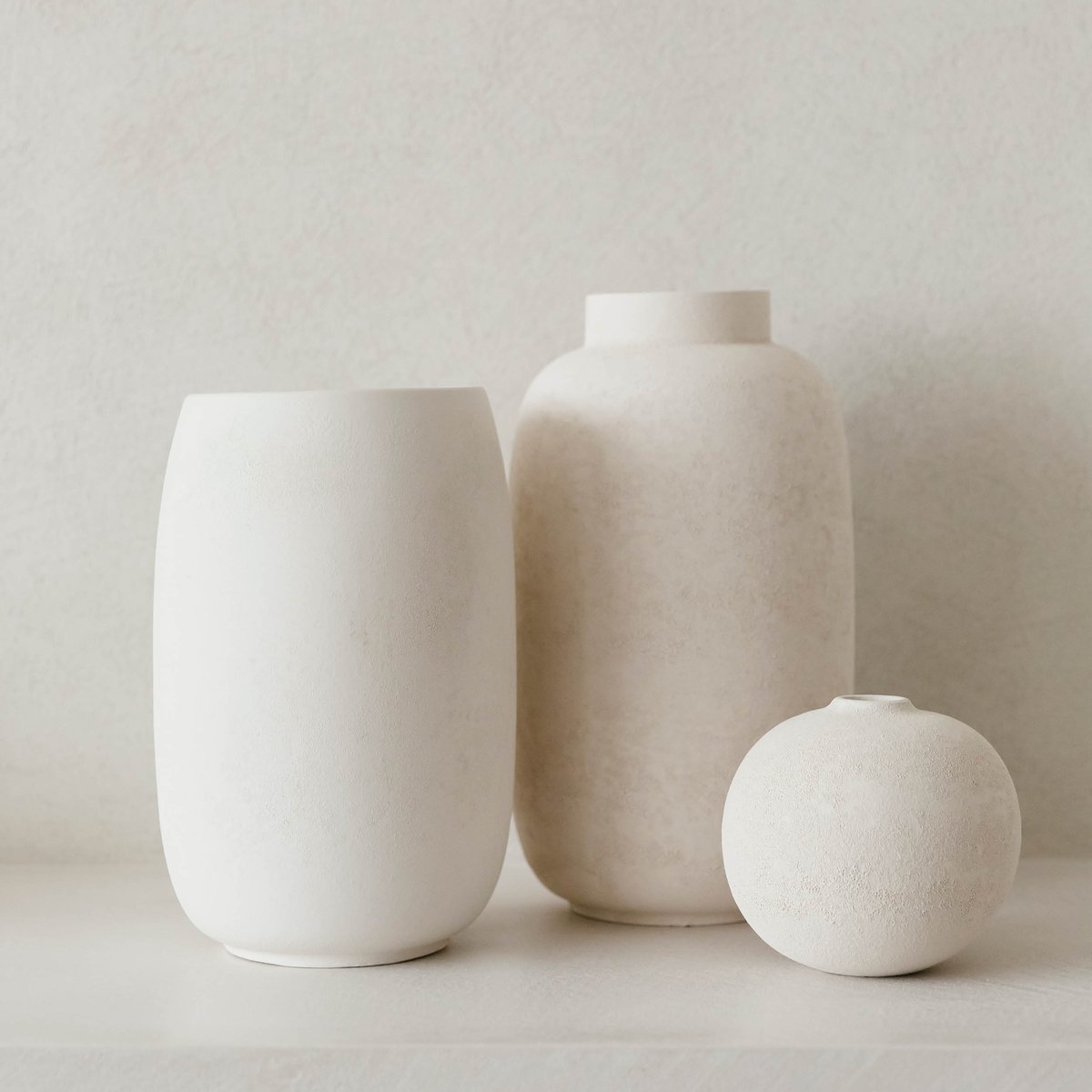 Vase rond 23 cm BULLET blanc, SP COLLECTION