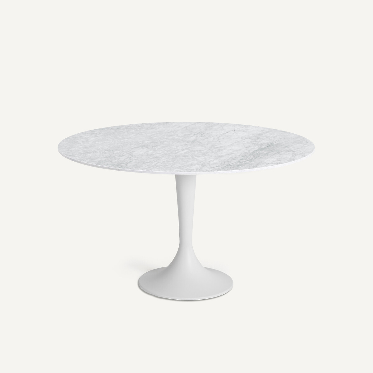 Plateau de table, en marbre, diamètre 120 cm, TIRONDO marbre blanc, AM.PM