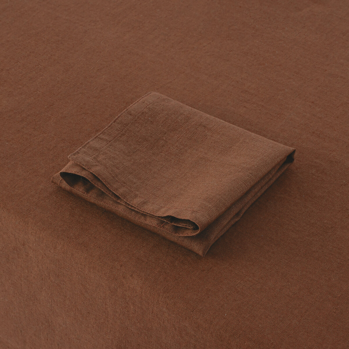 Lot de 4 serviettes de table lin lavé Victorine ecorce, LA REDOUTE INTERIEURS