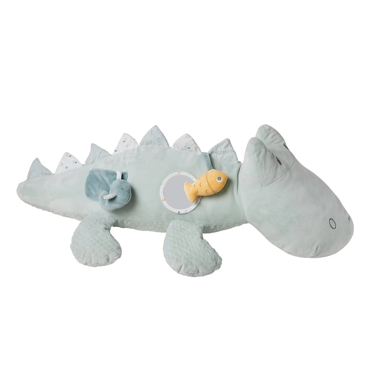 Peluche d'activités Roméo le crocodile bleu, jaune, NATTOU