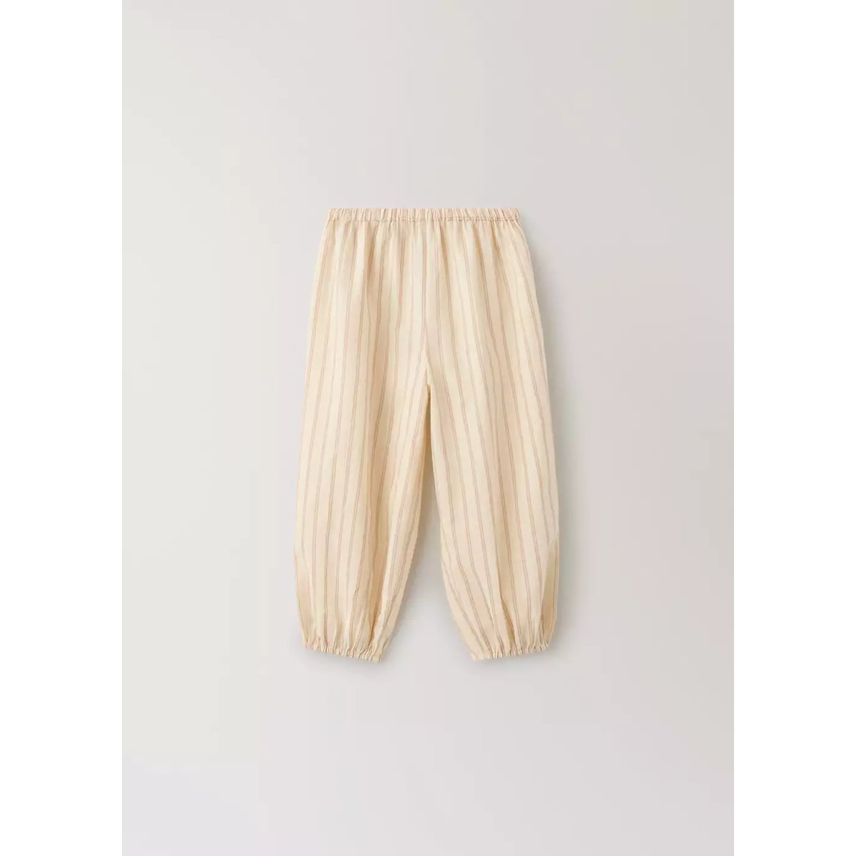 Pantalon de pyjama pour enfant 100 % coton à rayures nude, MANGO HOME