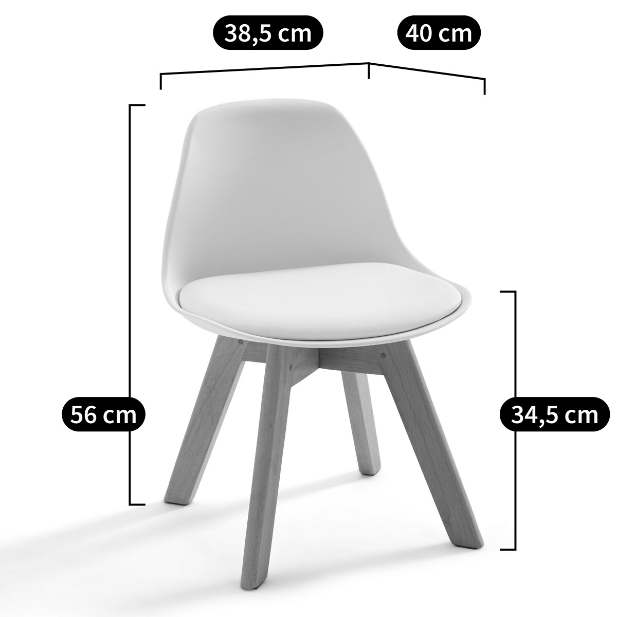 Silla infantil tipo concha, Zapong blanco/madera, LA REDOUTE INTERIEURS