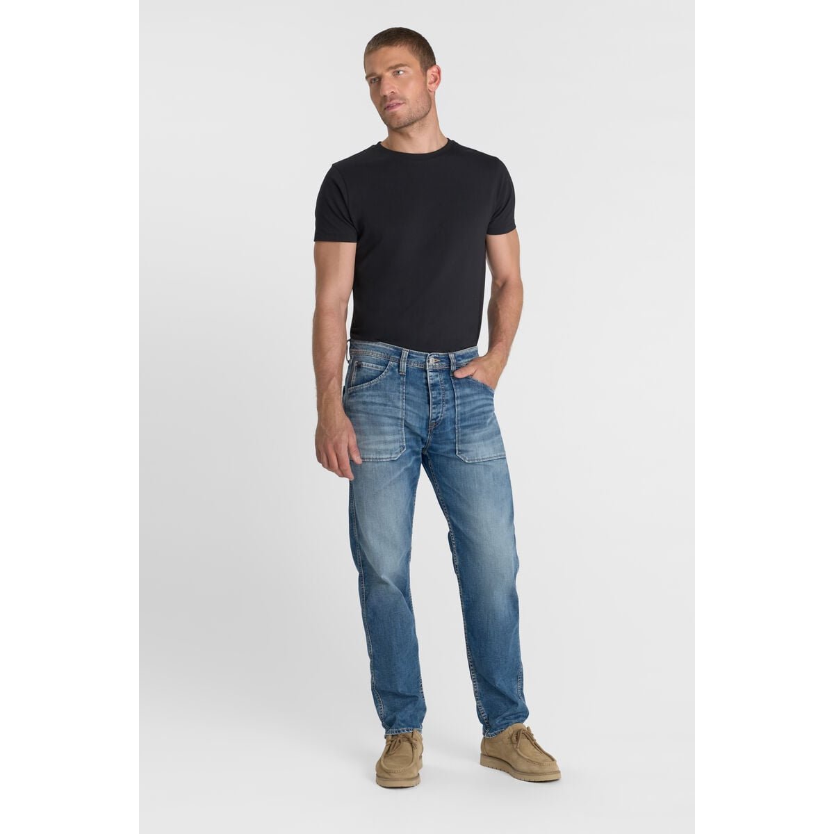 Jeans loose, large loose , longueur 34 blue, LE TEMPS DES CERISES
