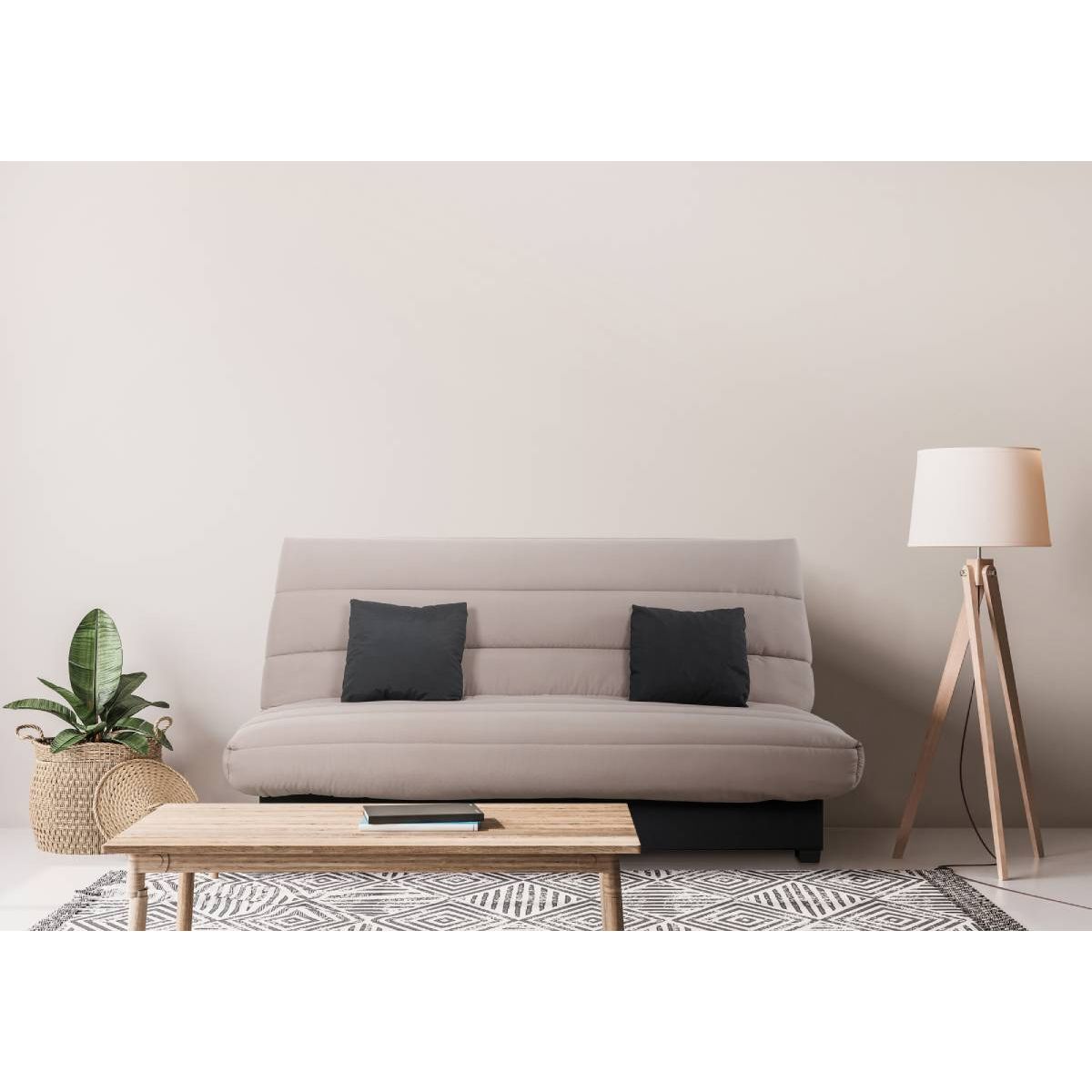 Banquette CC CHAUMONT 130x190, gris taupe, RELAXIMA