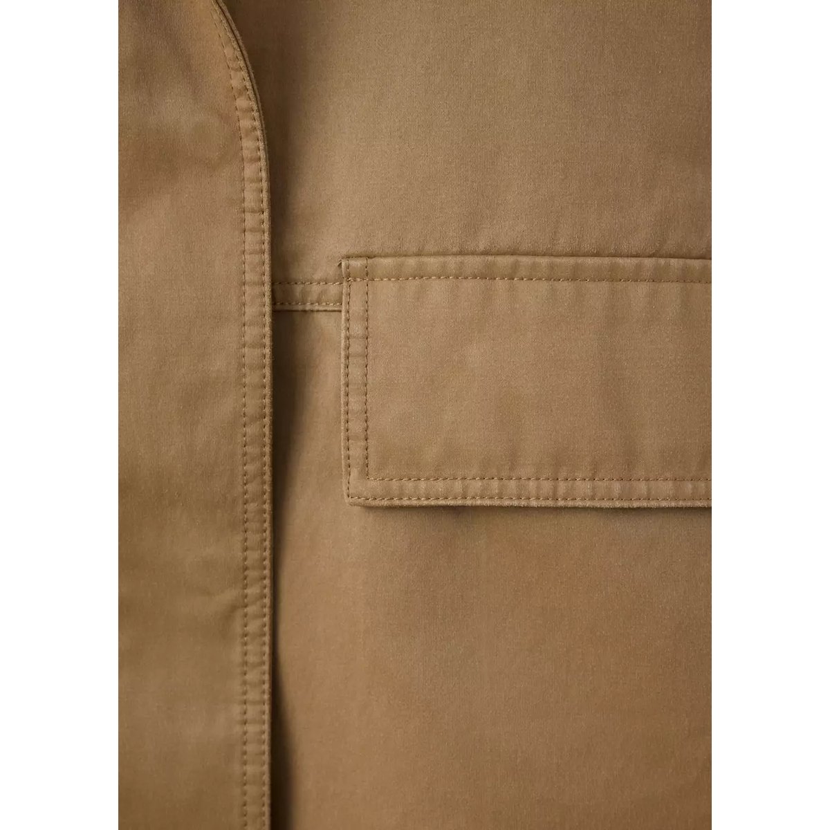Veste à col cheminée avec poches beige, MANGO