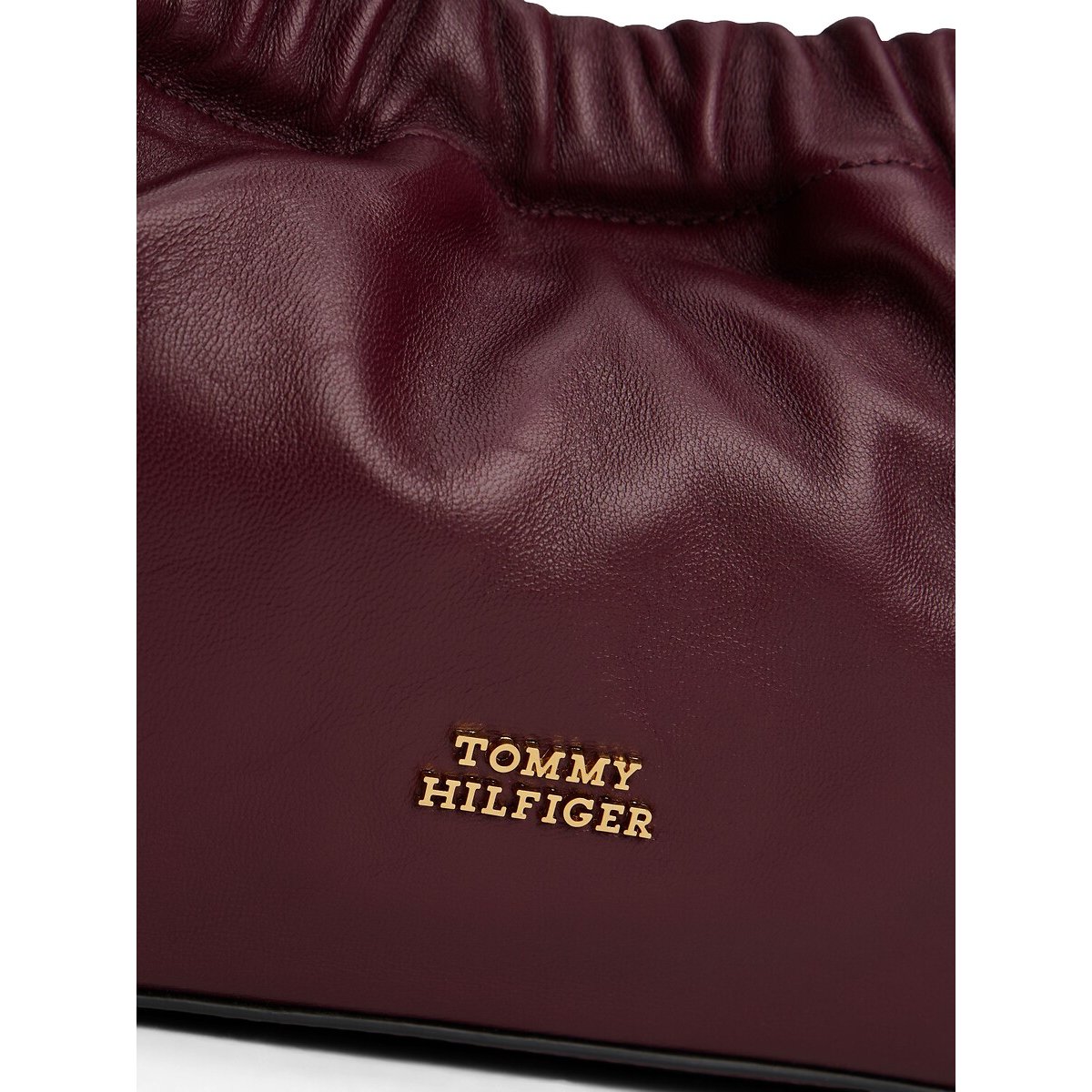 Sac à main en cuir, MINI CROSSOVER bordeaux, TOMMY HILFIGER