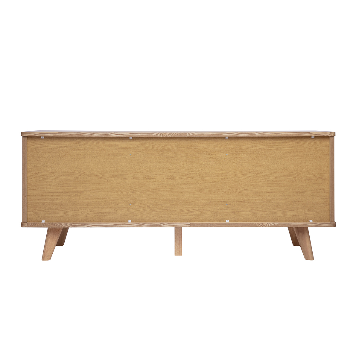 Buffet scandinave en bois clair frêne 2 portes 3 tiroirs L180 cm FIFTIES marron, MILIBOO