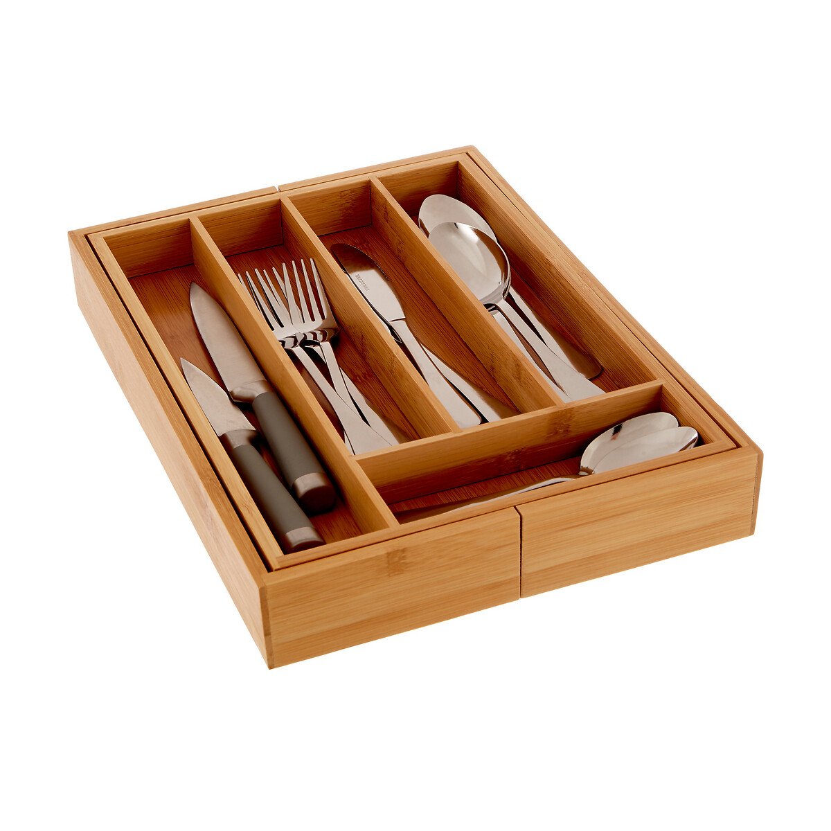 Expandable Cutlery Tray in Bamboo brown, SO'HOME