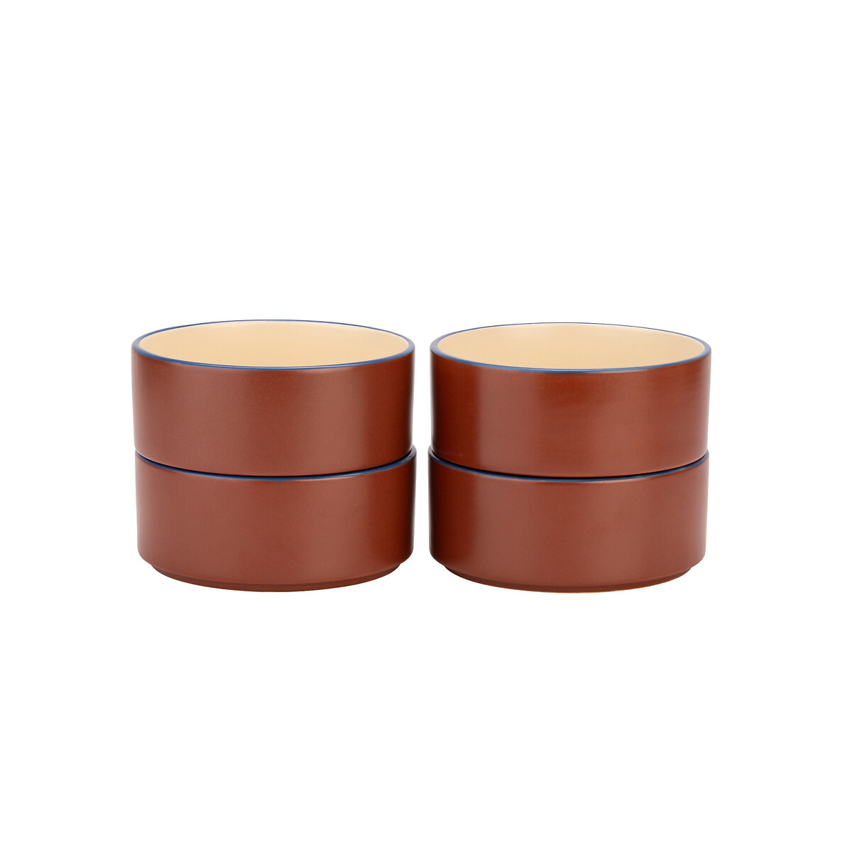 MADE.COM Set of 4 Allesio Cereal Bowls in Brown brown , MADE