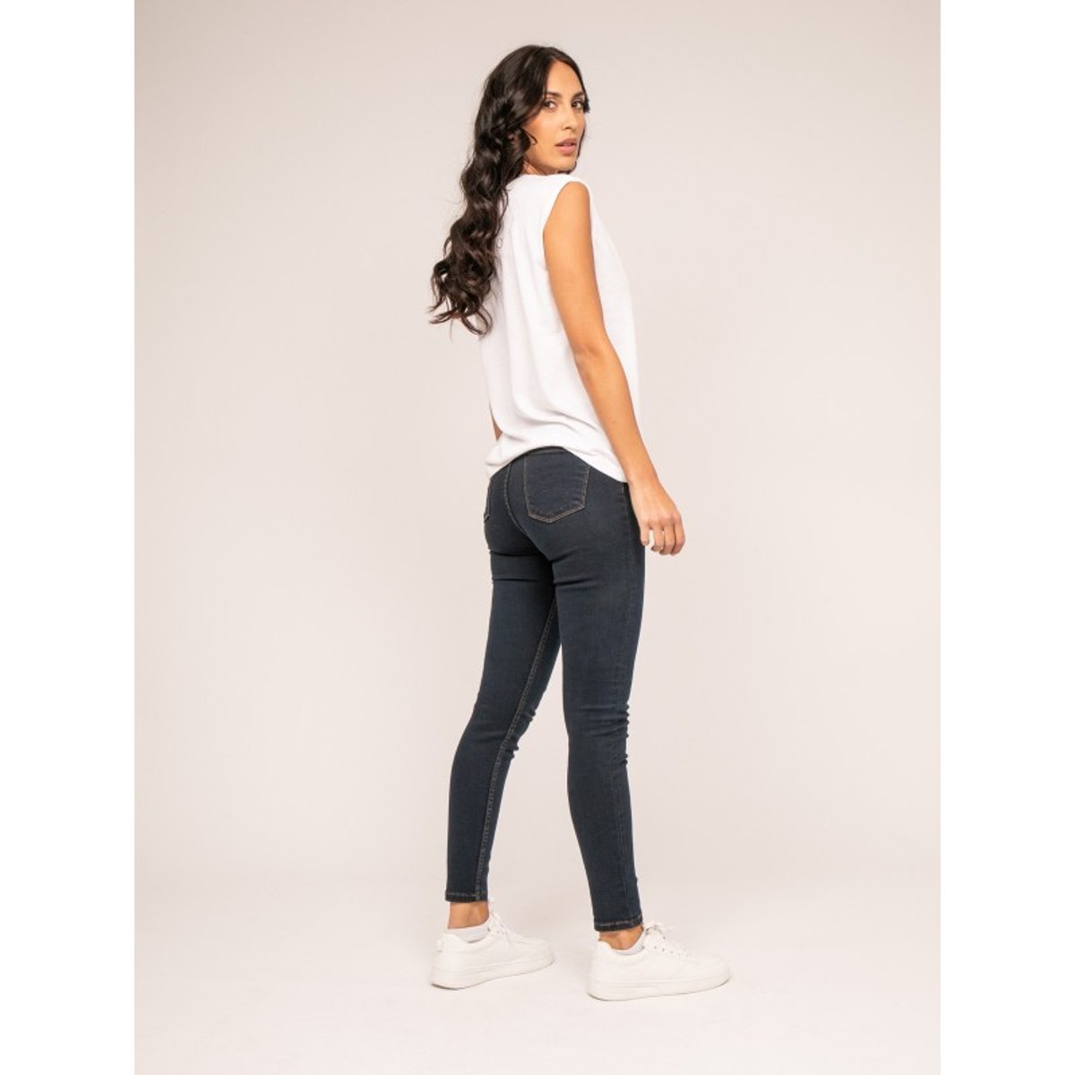 T-shirt Col Rond Sans Manches Florifou blanc, DONA LISA