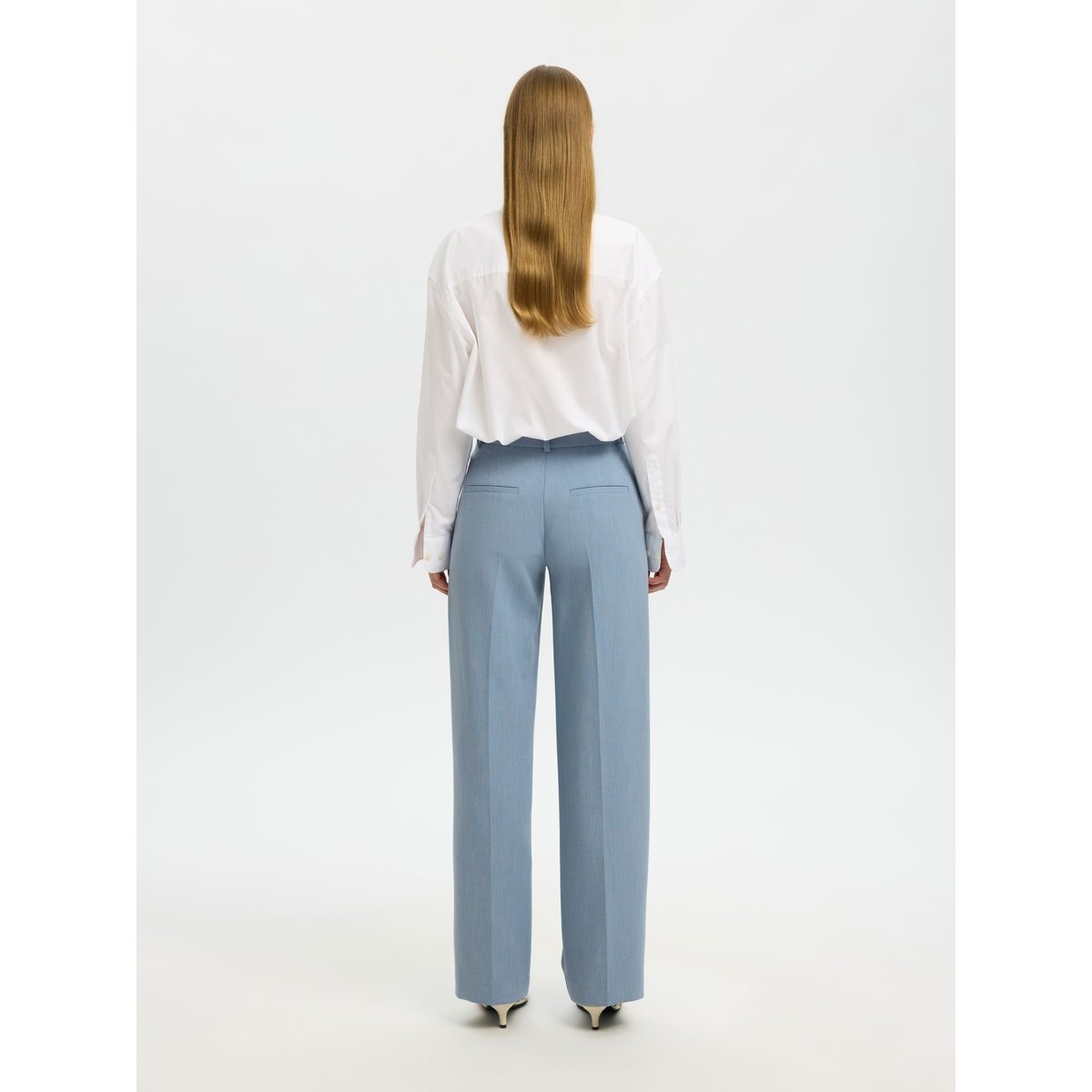 Pantalon dusty blue, SELECTED