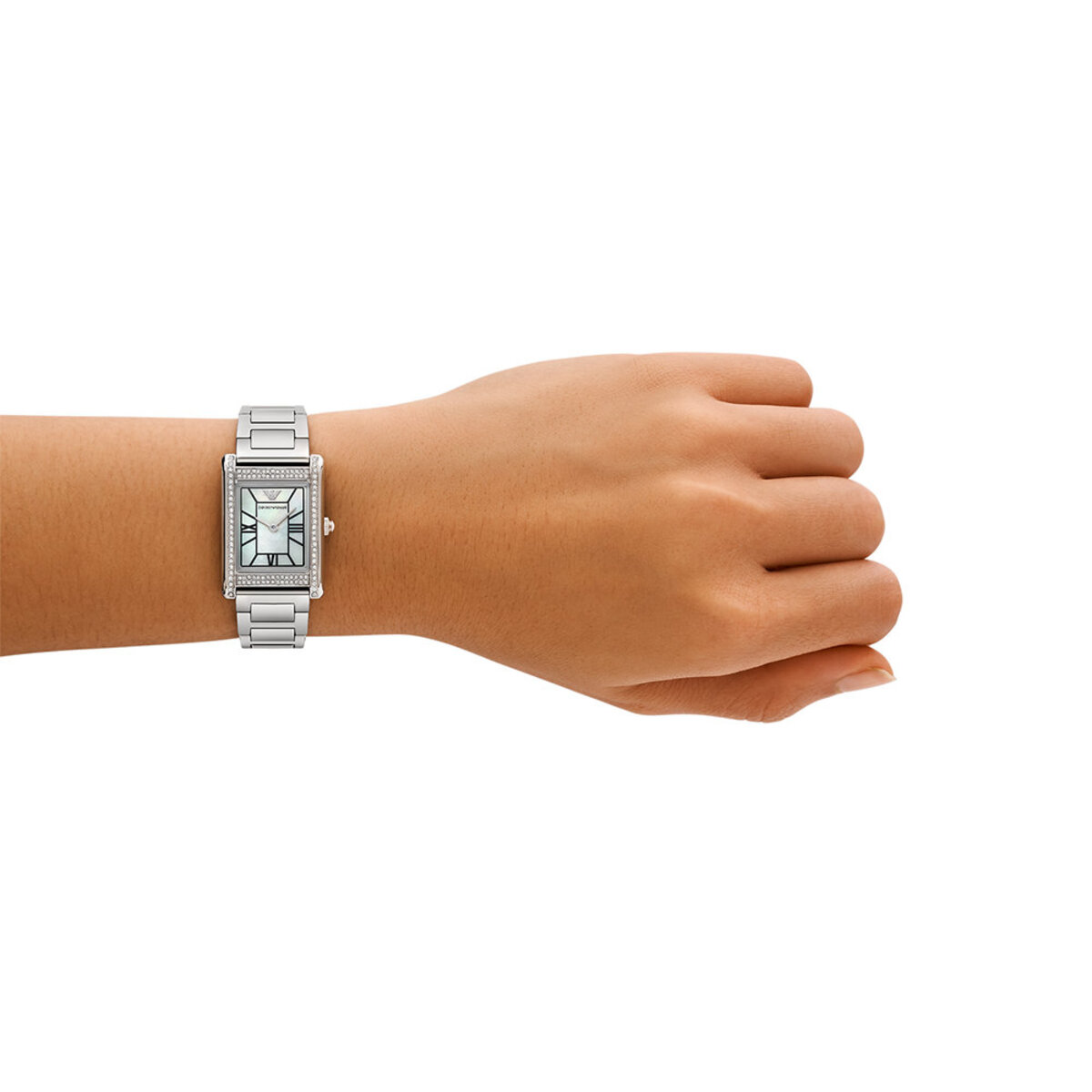 Montre Analogique  EMPORIO ARMANI argenté nacre blanche argenté, EMPORIO ARMANI