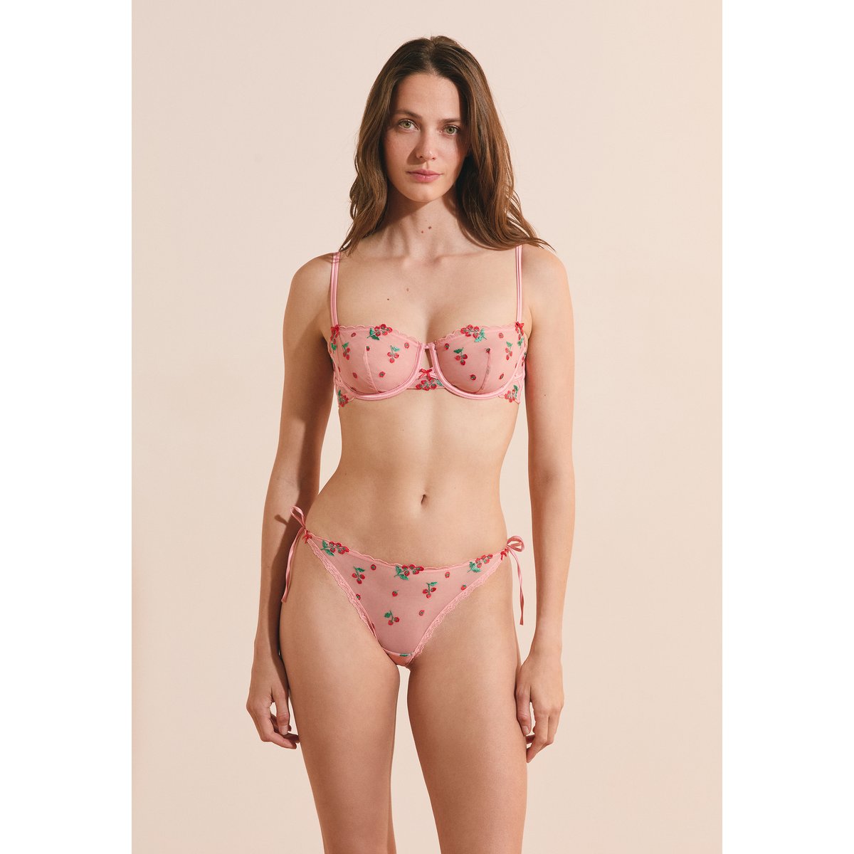Soutien-gorge N.9 - Balconnet avec broderie tomates TOMATO LOVE multicolore, ETAM