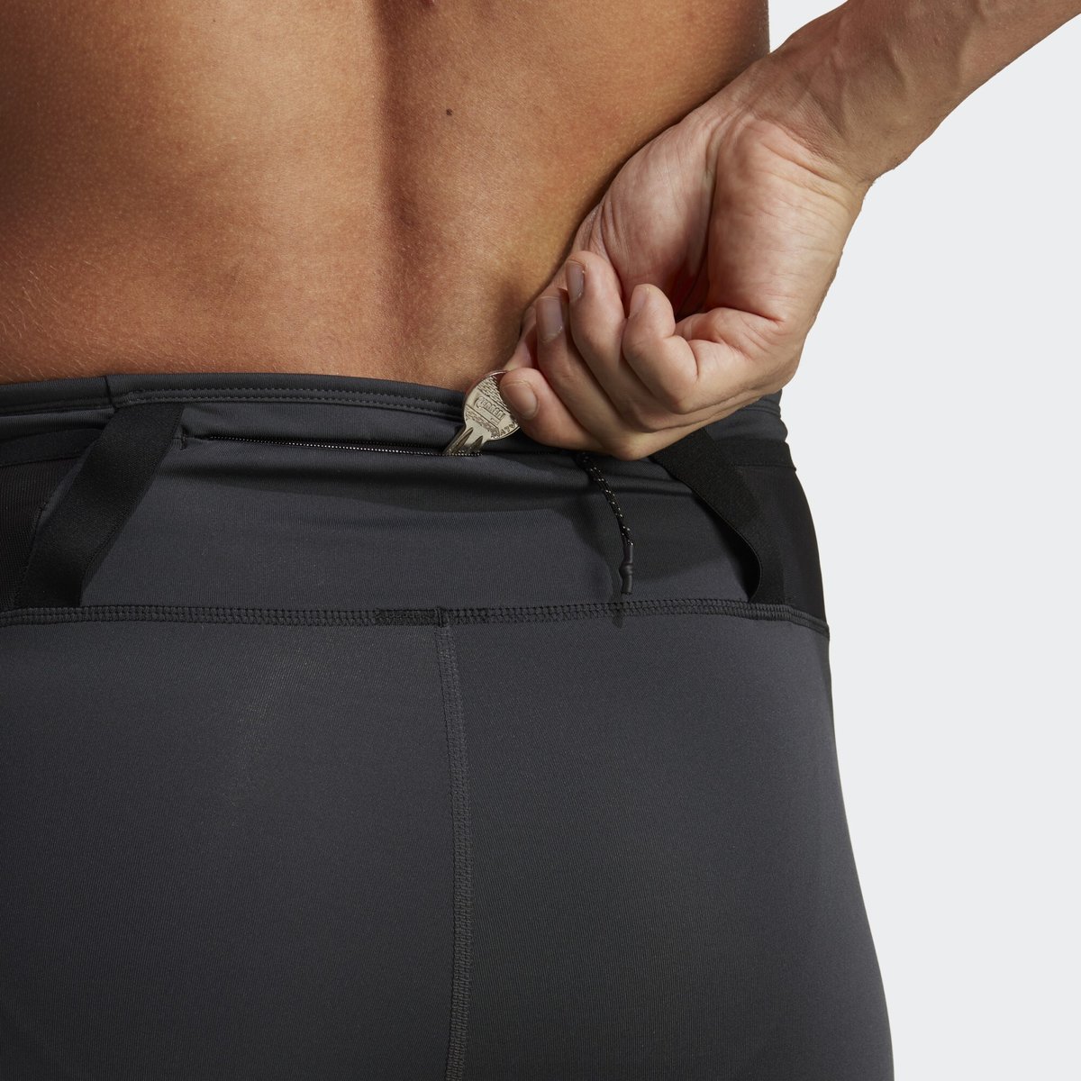 Collant de running gris anthracite, adidas Performance