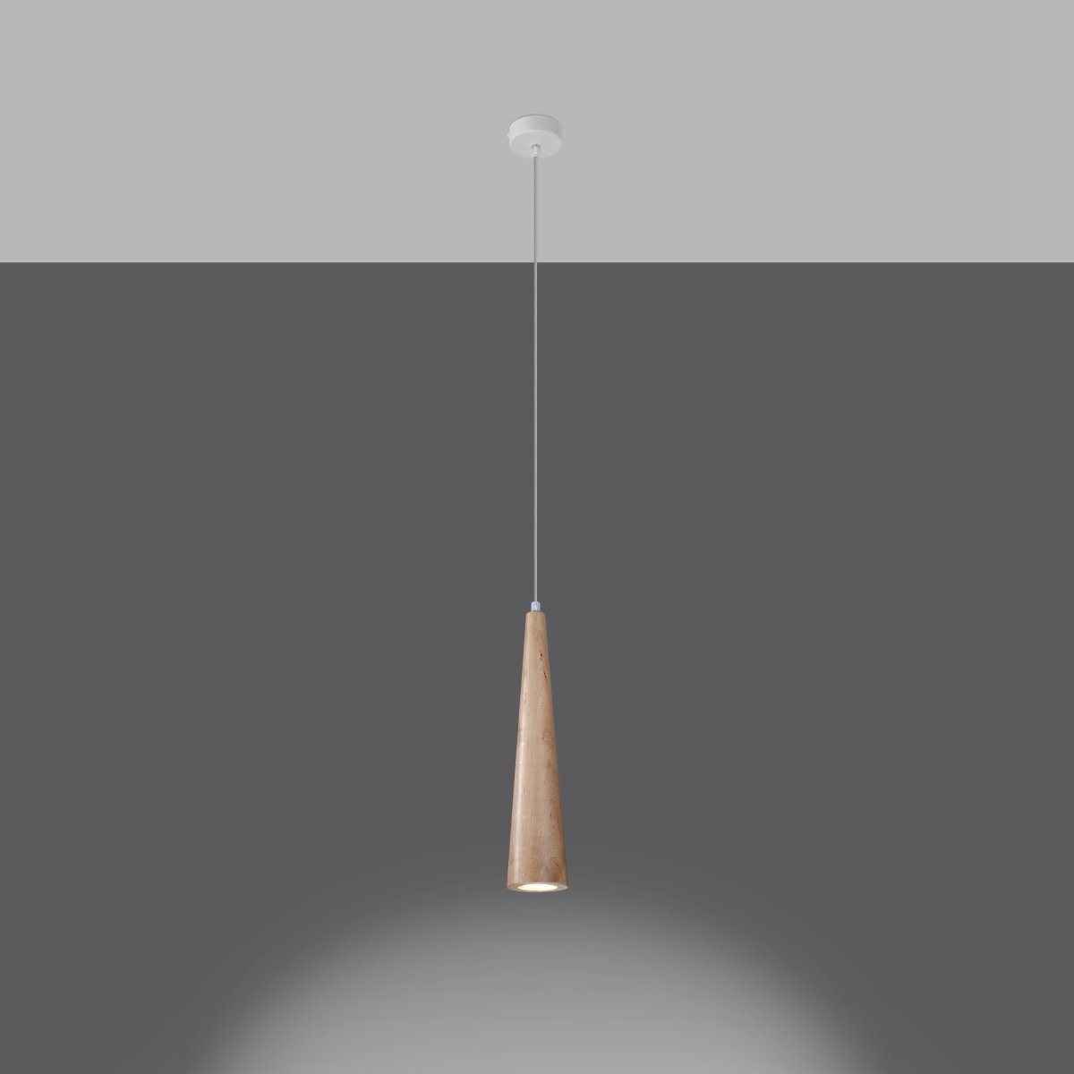 Suspension Bois Bois Naturel GU10 1 Sula marron, EDEN