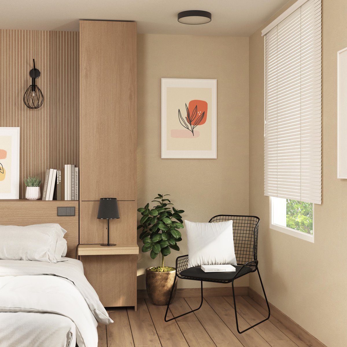 Lampe en fer, JUNON noir, INSPIRE