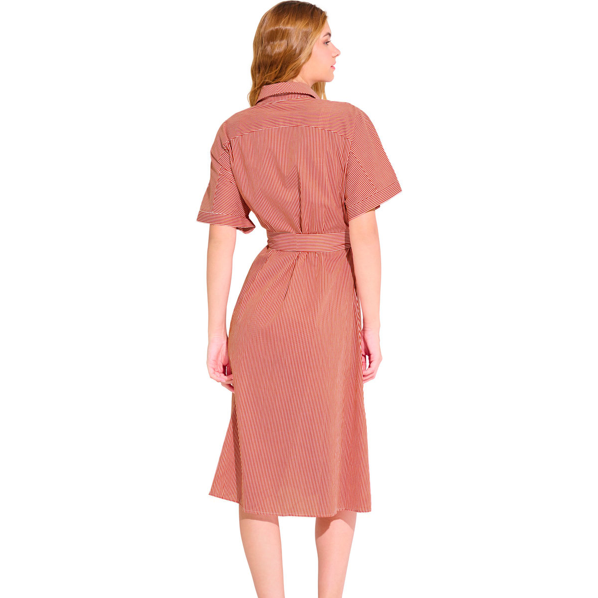 Robe estivale manches courtes LASCARI rouge, LISCA