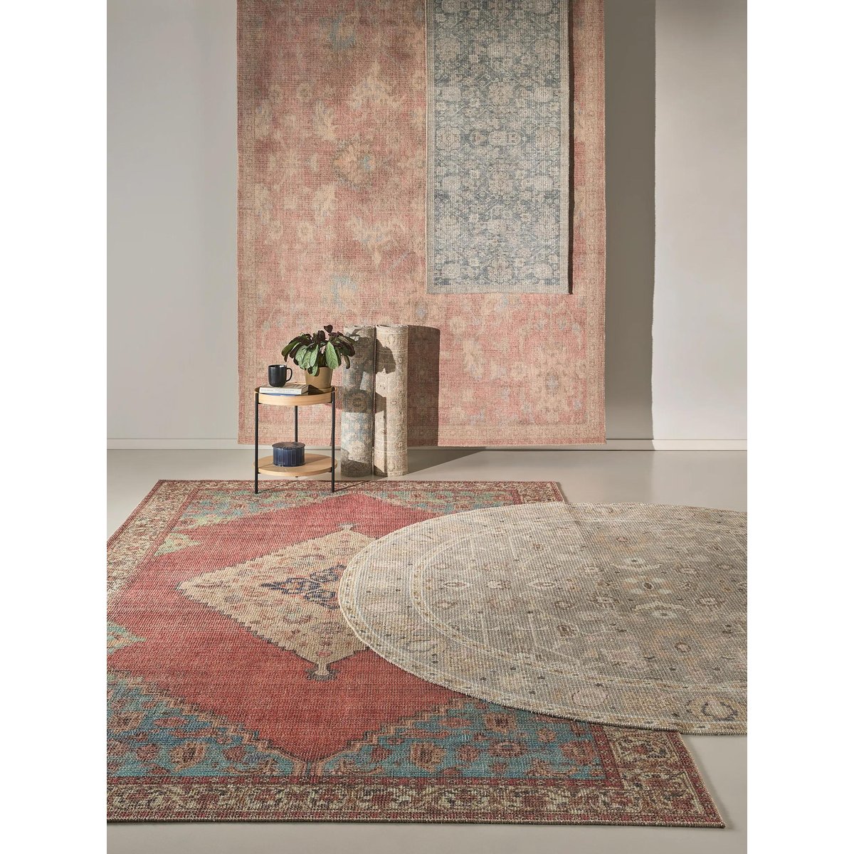 Tapis rond LORENZO beige, BENUTA 