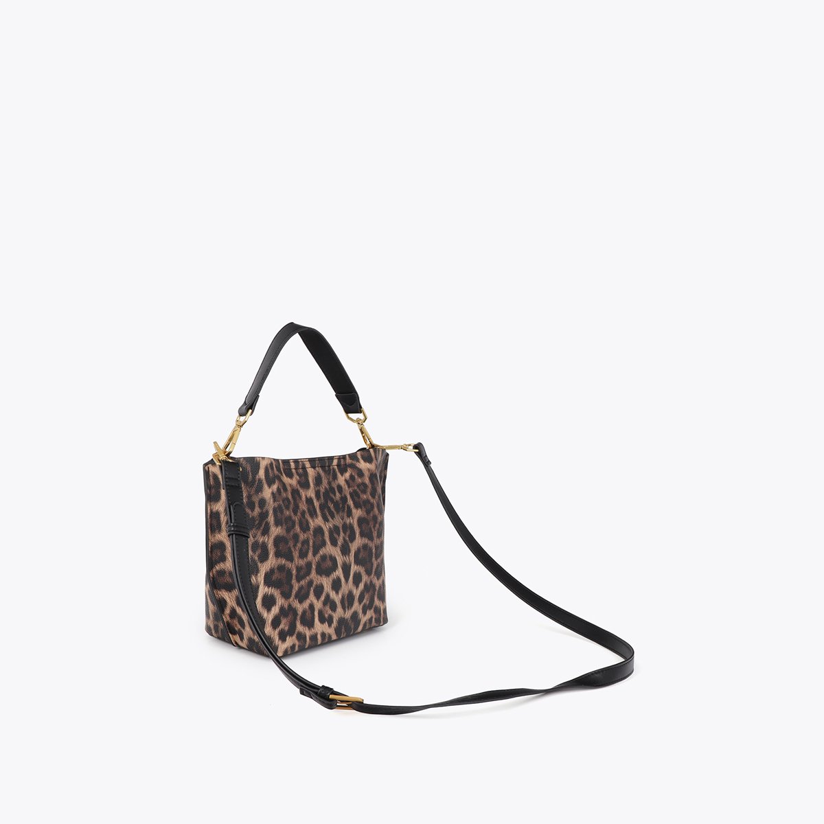 Sac à bandoulière imprimé léopard à logo métallique léopard, LOLA CASADEMUNT