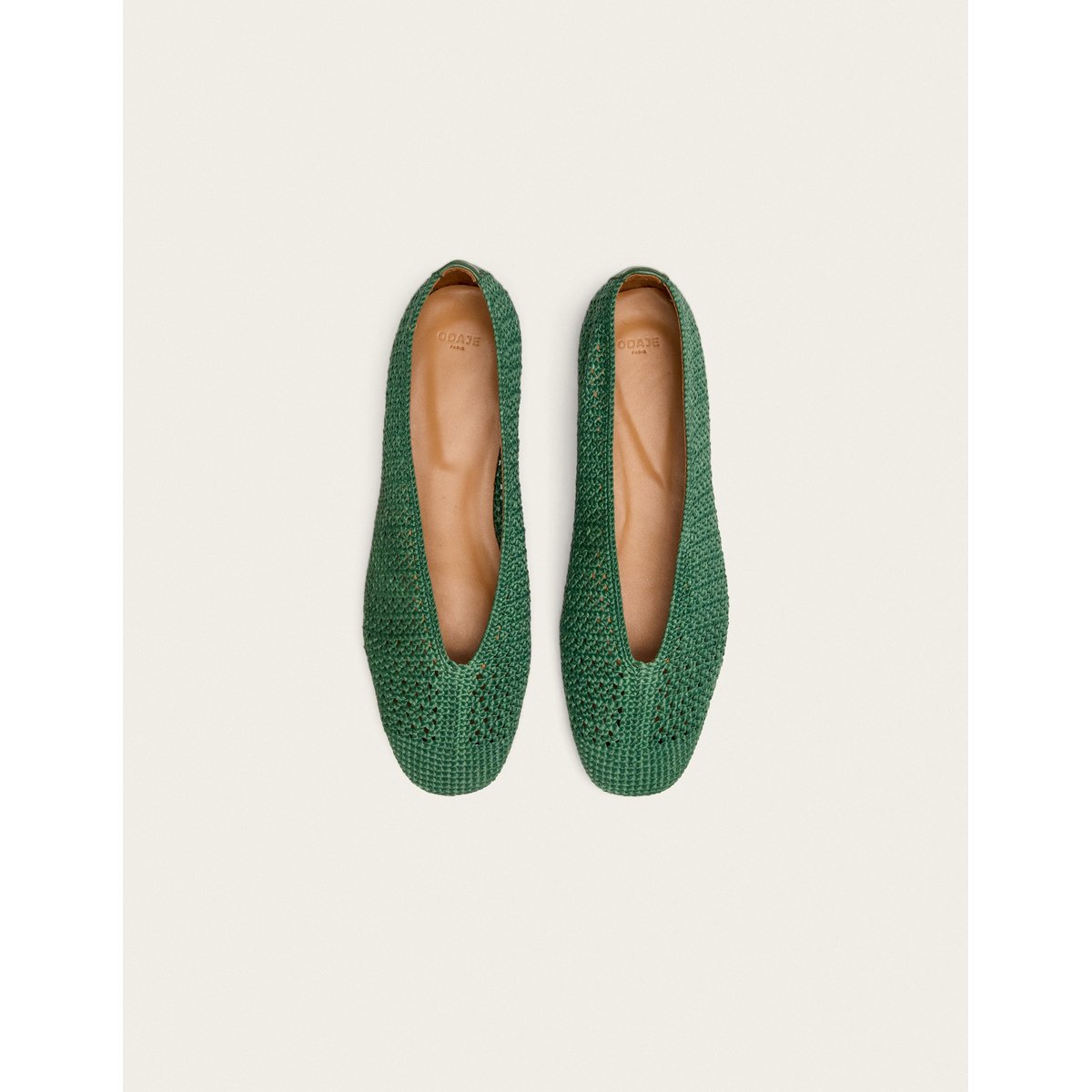 Ballerines MAHI vert, ODAJE