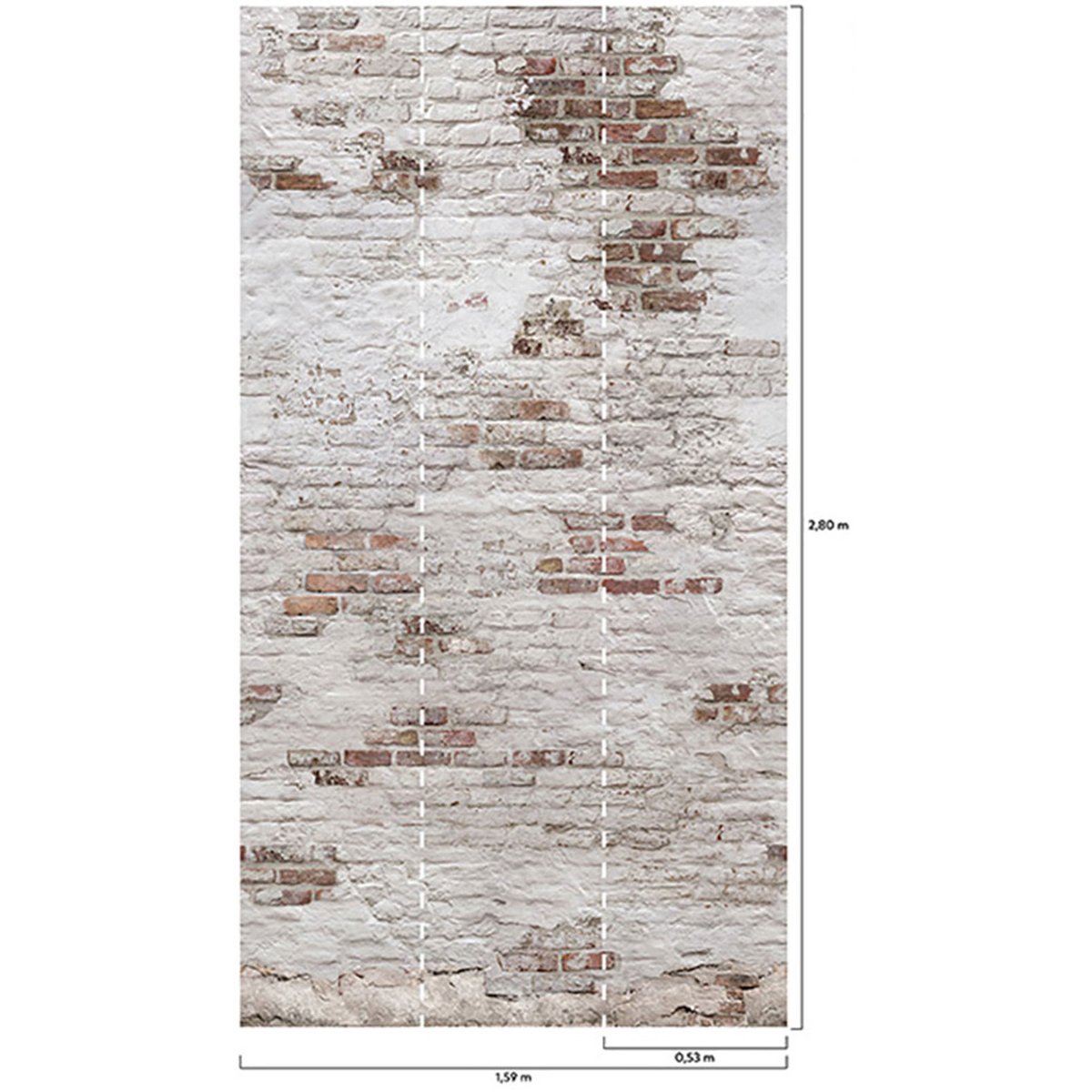 Papier peint briques gris, HEXOA