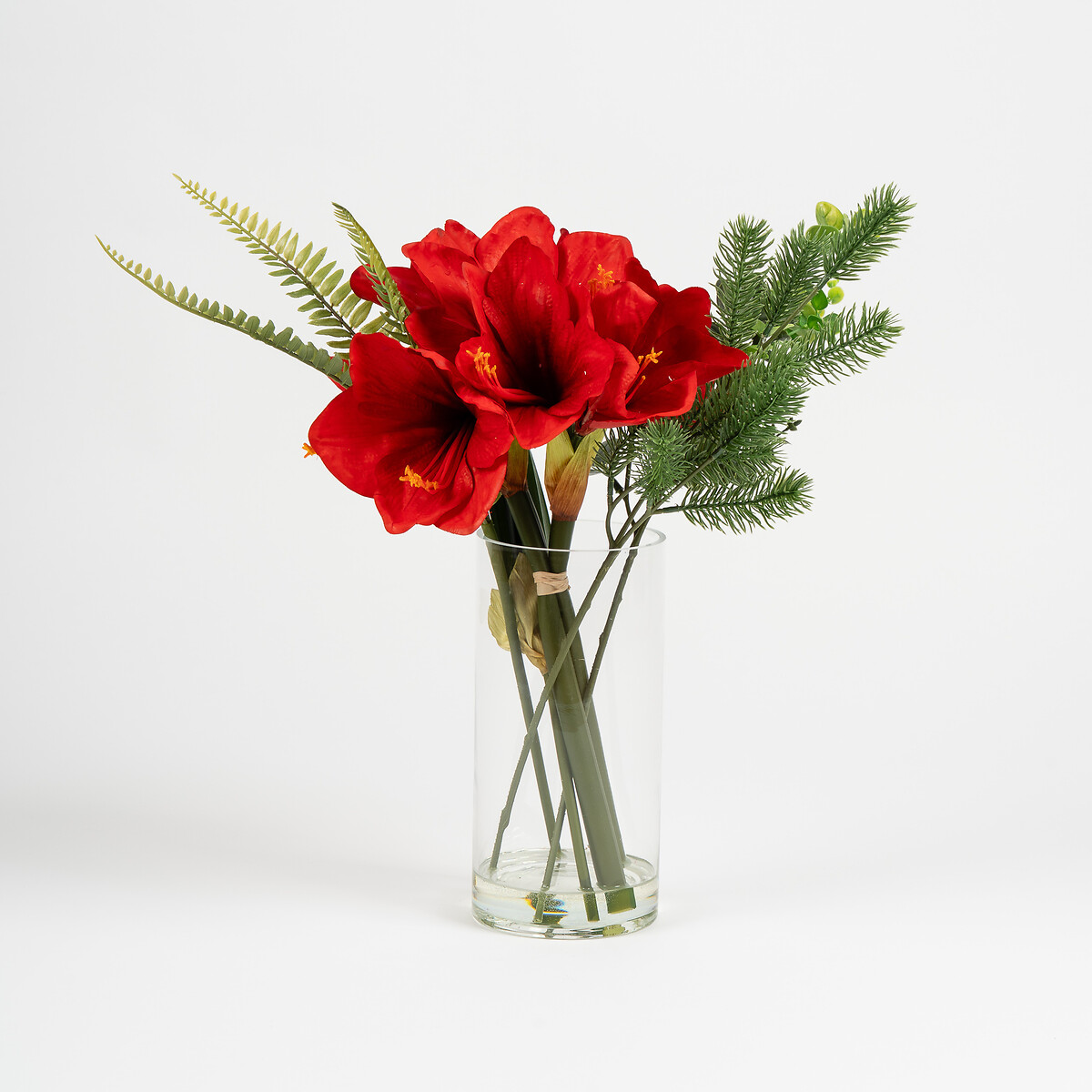 50cm Amaryllis Christmas Arrangement red, SO'HOME