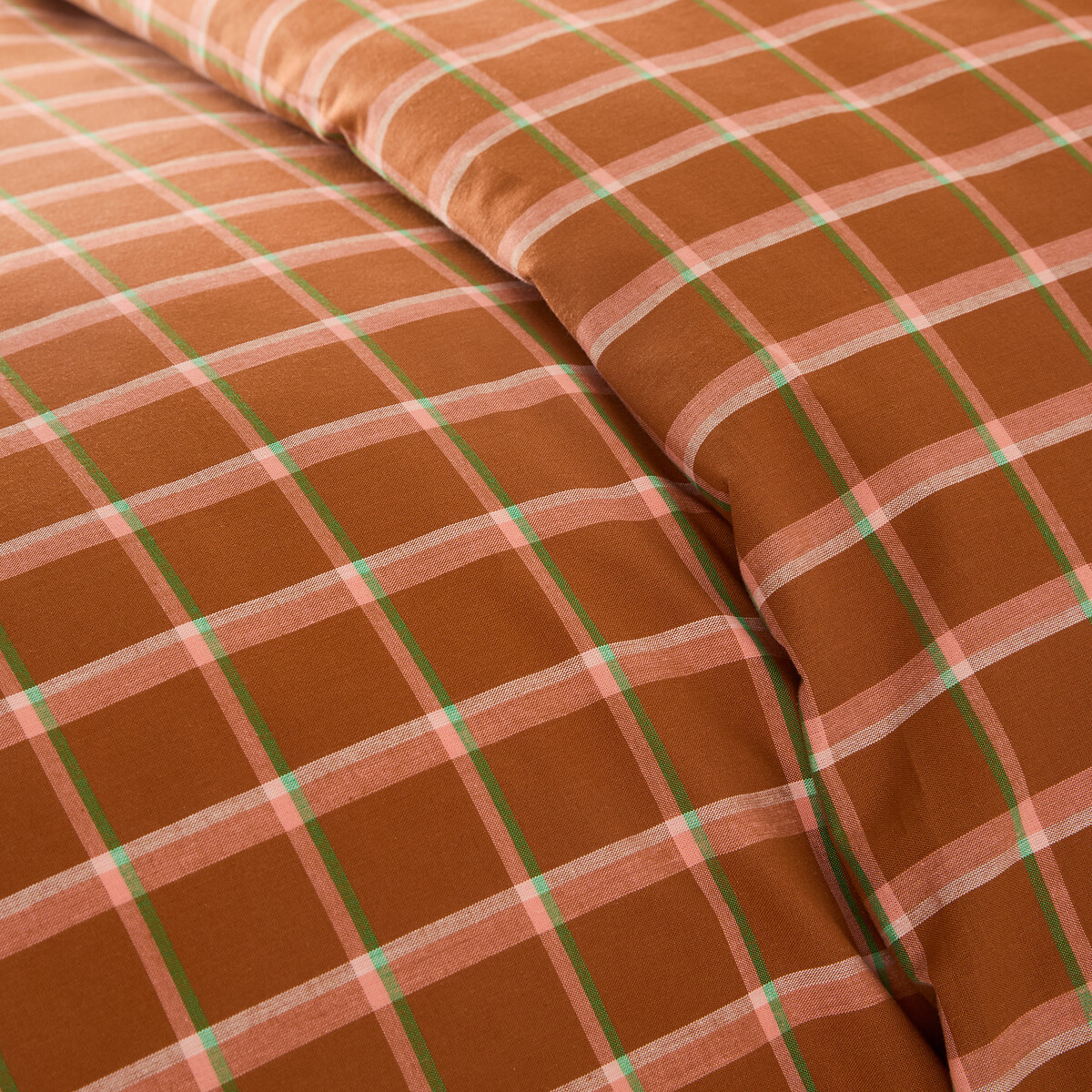 Funda nórdica de algodón, Brieuc caramelo cuadros multicolores, LA REDOUTE INTERIEURS