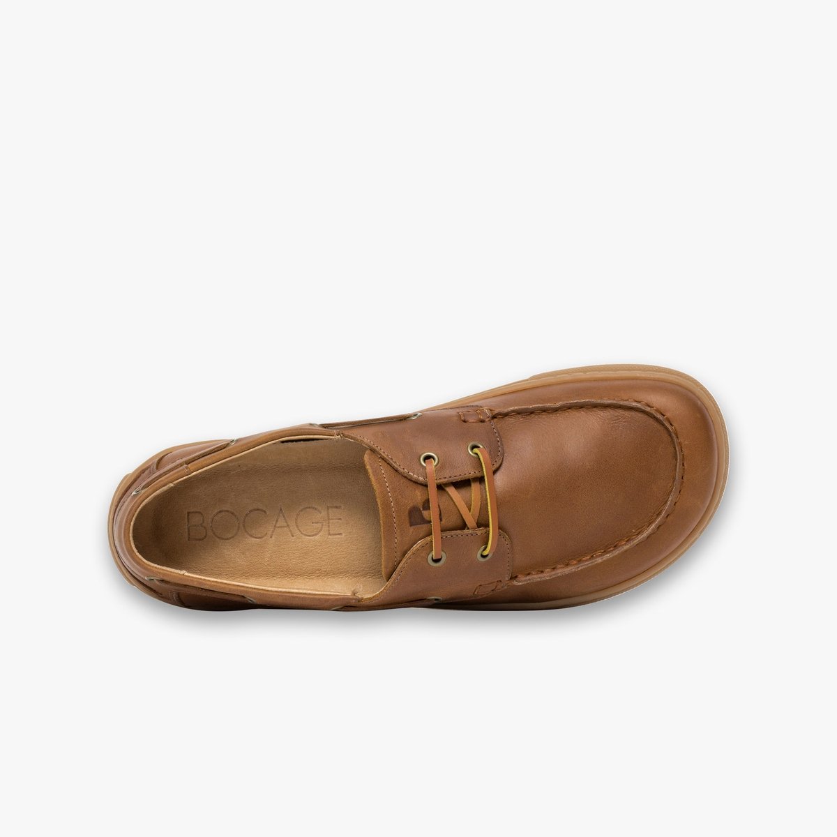 Derby en cuir EZIO - BAREFOOT MOC cognac, BOCAGE