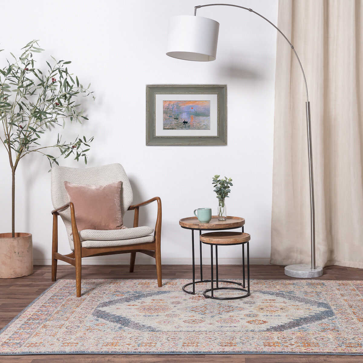 Traditional Persian Style Border Rug multi-coloured, ÉDITÉ