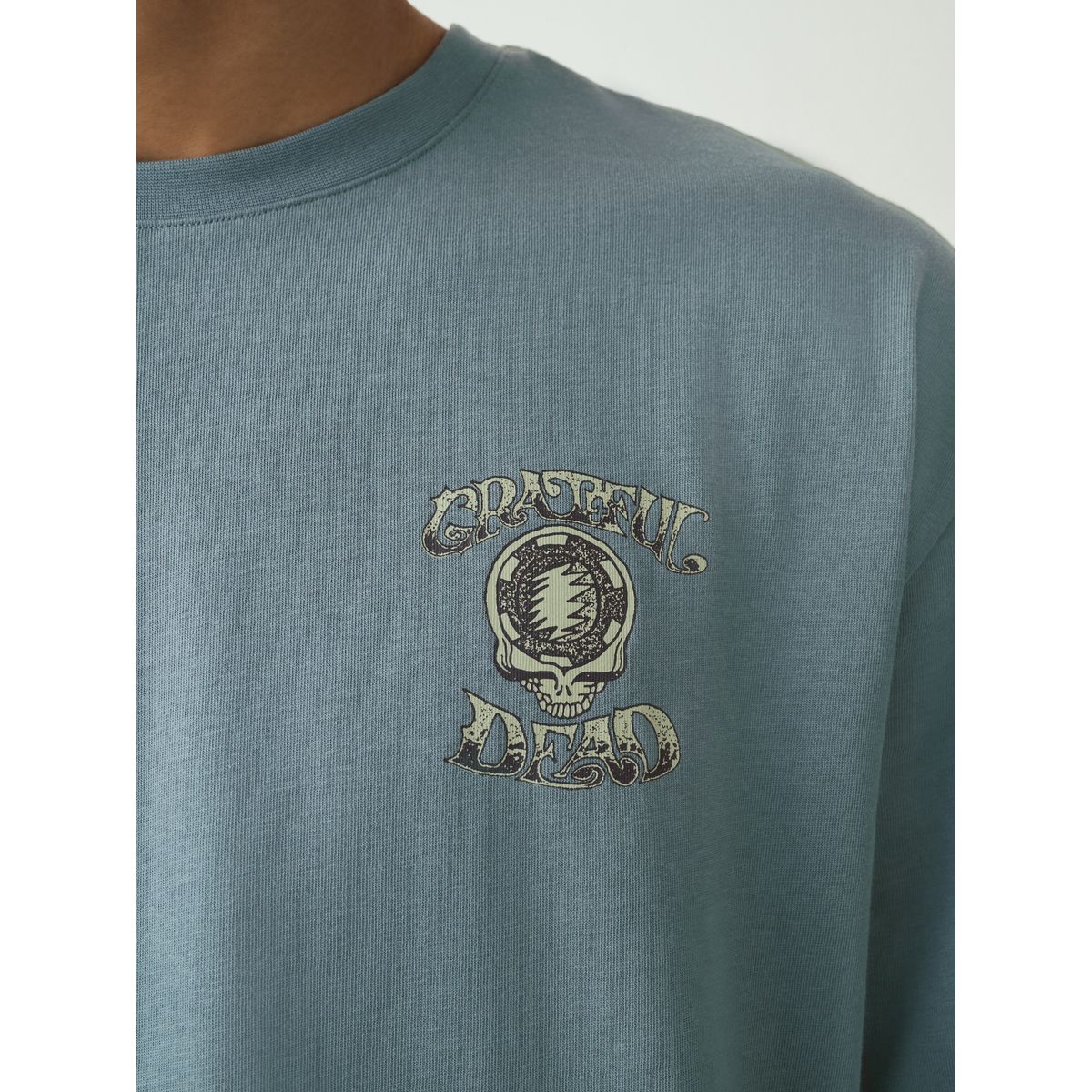 T-shirt à imprimé groupe de musique grateful dead verts, NEXT