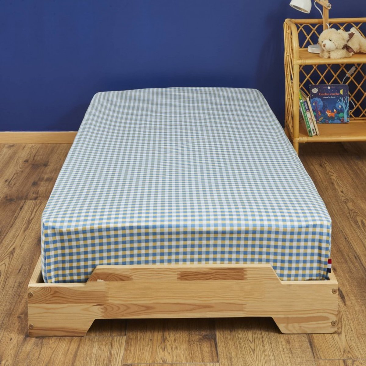 Drap housse Martin bleu, LES MATELAS DE MORPHEE