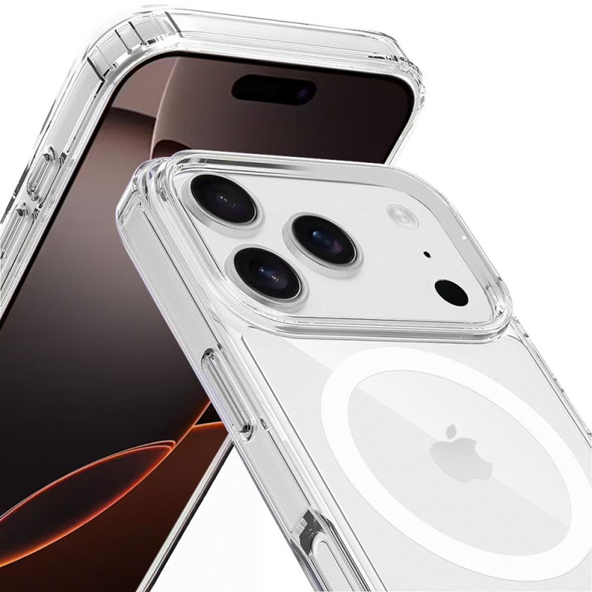 Coque anti-choc compatible magsafe iPhone 17 Pro Max transparent, EVETANE