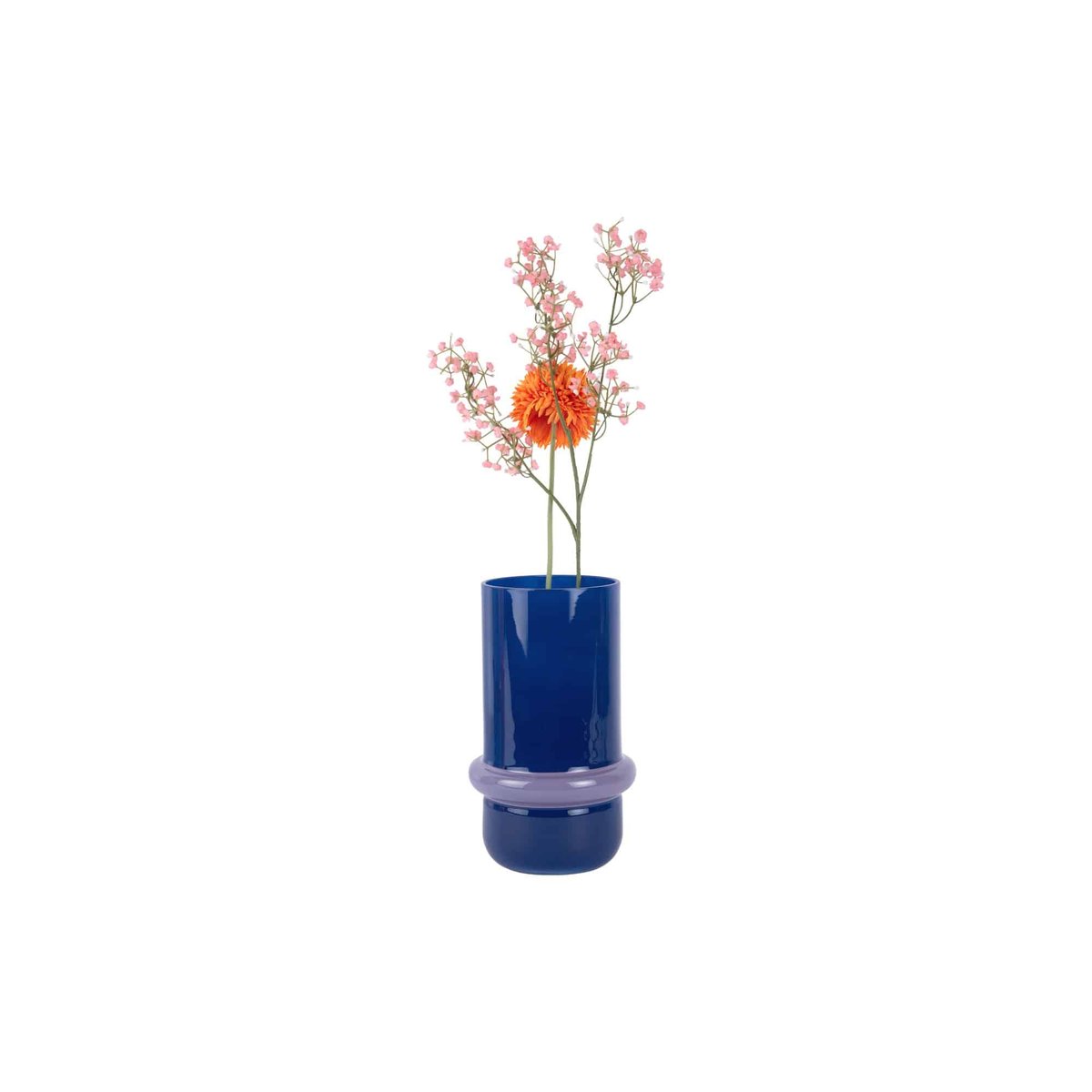 Vase Verre ANIMADO ANILLO MEDIUM bleu cobalt, PRESENT TIME