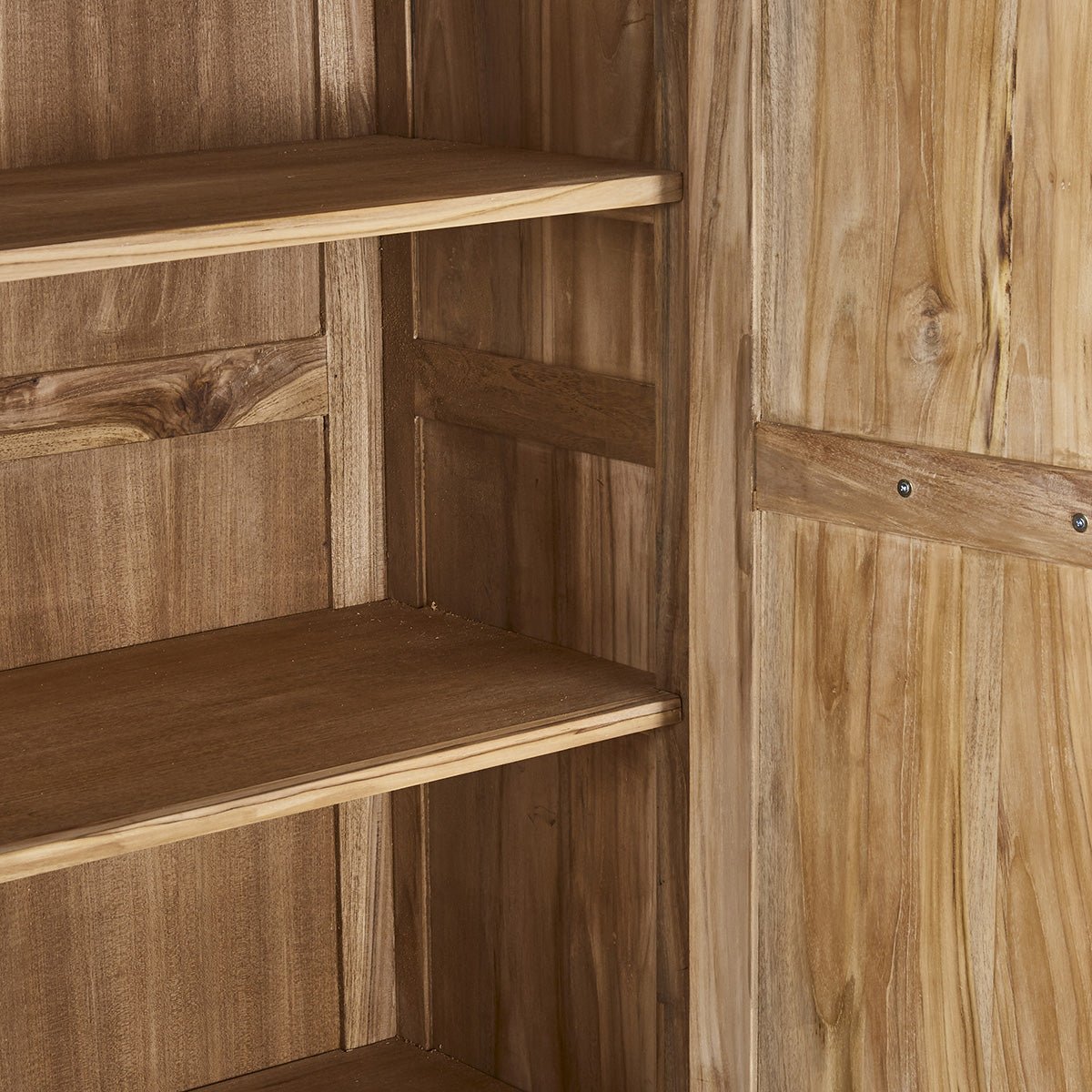 Armoire 2 portes en teck massif ALDO naturel, BERAH GETAH