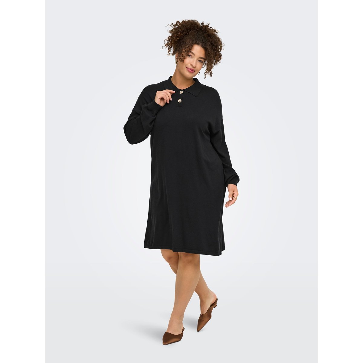 Robe En Maille black 1, ONLY CARMAKOMA
