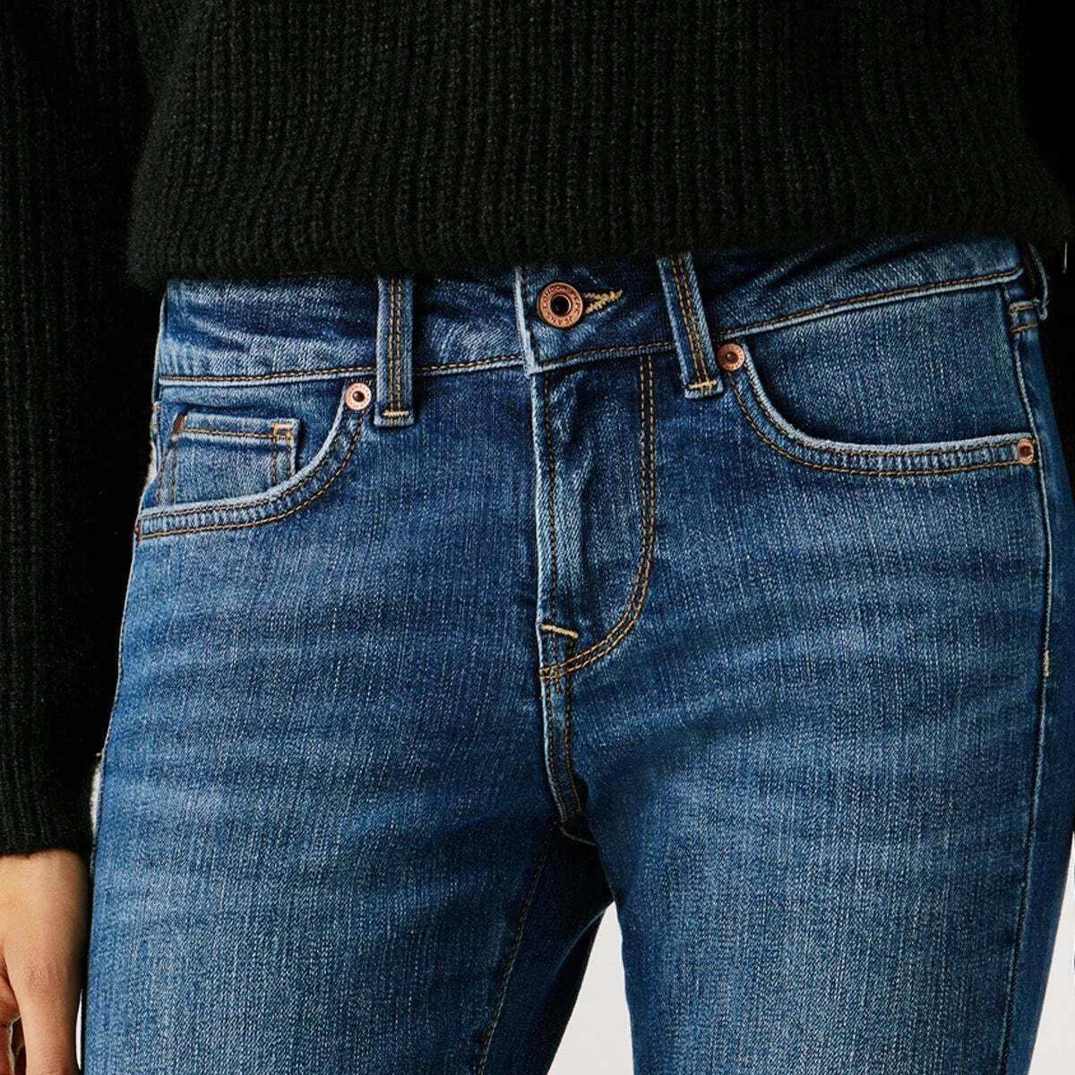 Jean Coupe Skinny, Taille Basse - Soho authentique bleu royal, PEPE JEANS