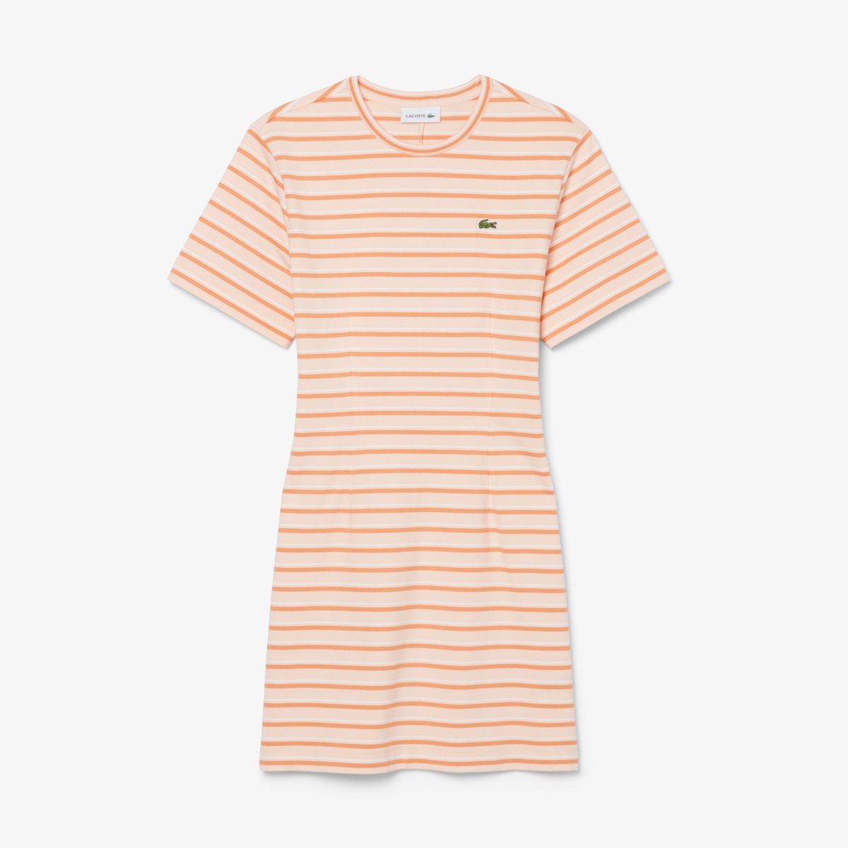 Robe t-shirt coton rayures rose-4aw, LACOSTE