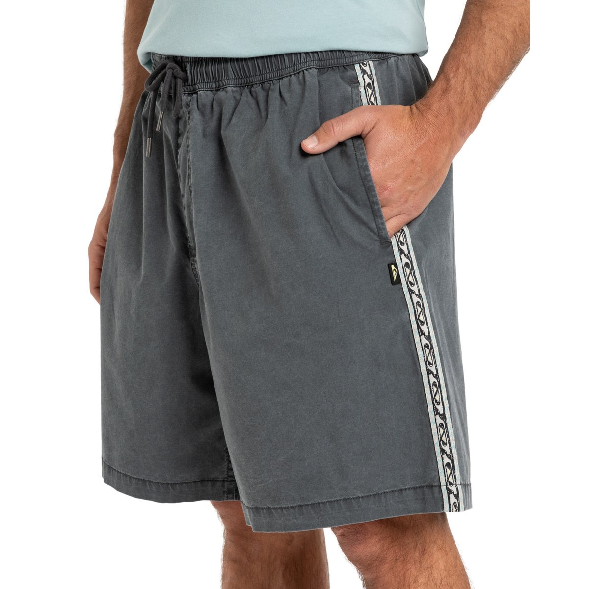 Short de marche à taille élastique TAXER GLOBAL HEAT 18" noir dark shadow, QUIKSILVER