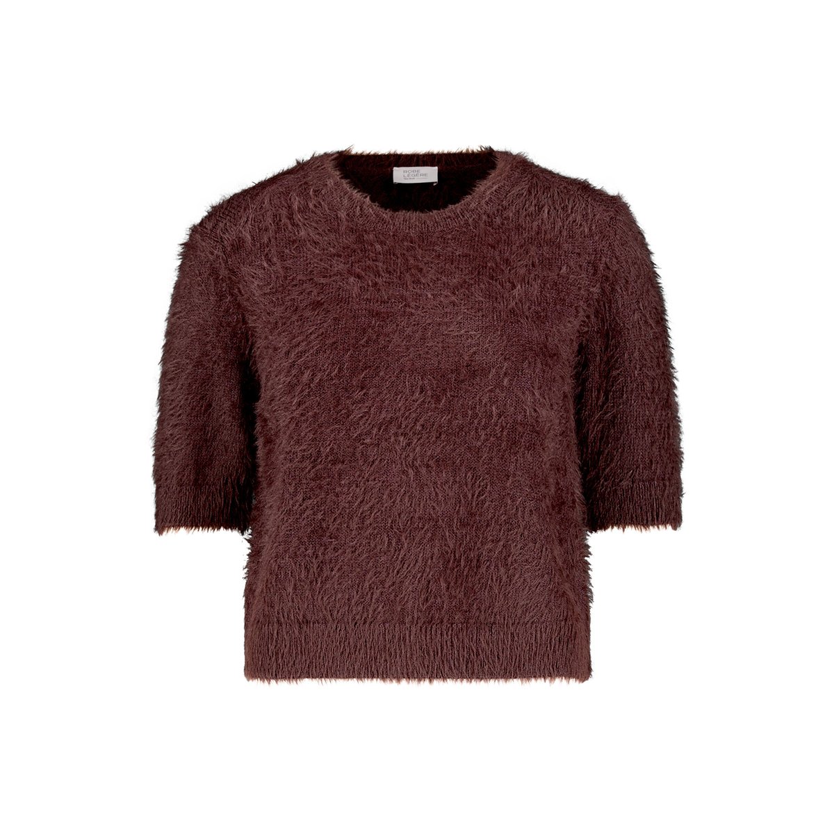 Pull-over en maille à encolure ronde dark maroon, VERA MONT