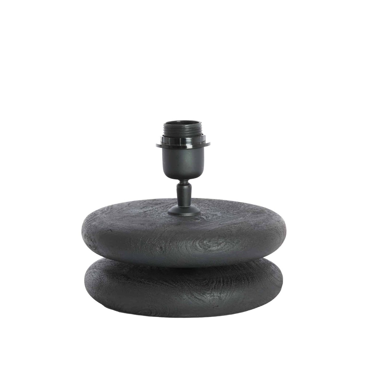 Base De La Lampe Bois EBOLI noir, LIGHT & LIVING
