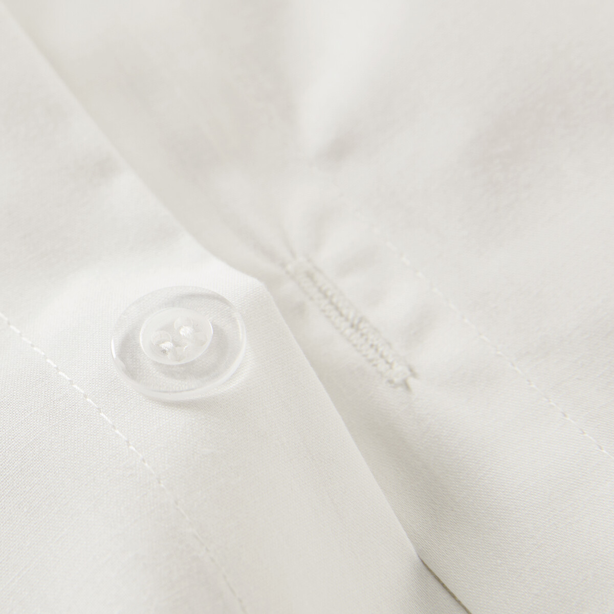 Housse de couette en percale de coton, ELYA blanc/absinthe, LA REDOUTE INTERIEURS