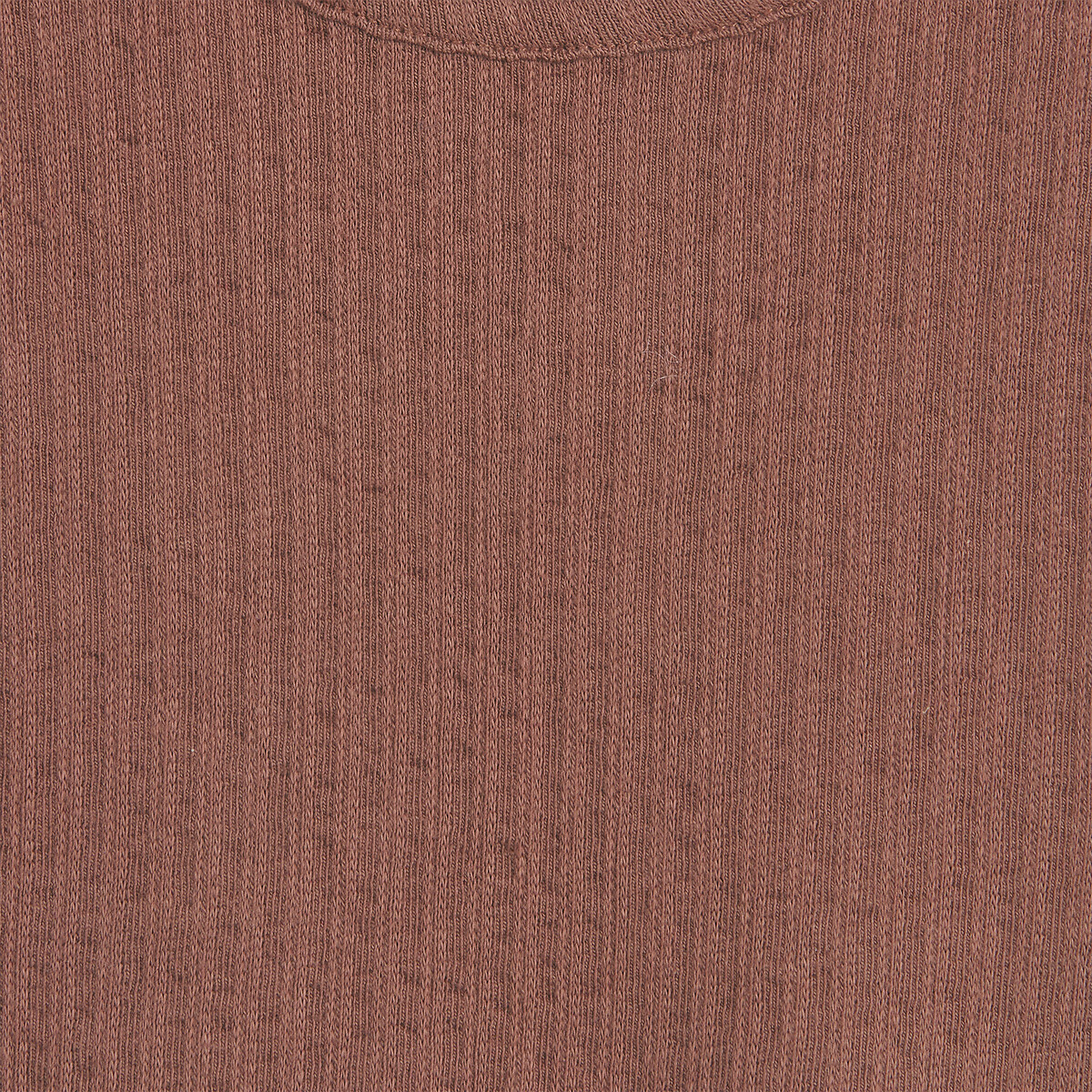 Lot de 2 t-shirts manches courtes uni + imprimé fleurs marron + imprimé écru, LA REDOUTE COLLECTIONS