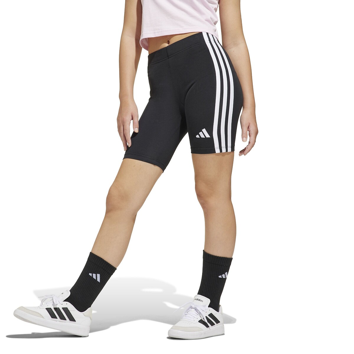 Cycliste 3 bandes, ESSENTIALS noir, ADIDAS SPORTSWEAR